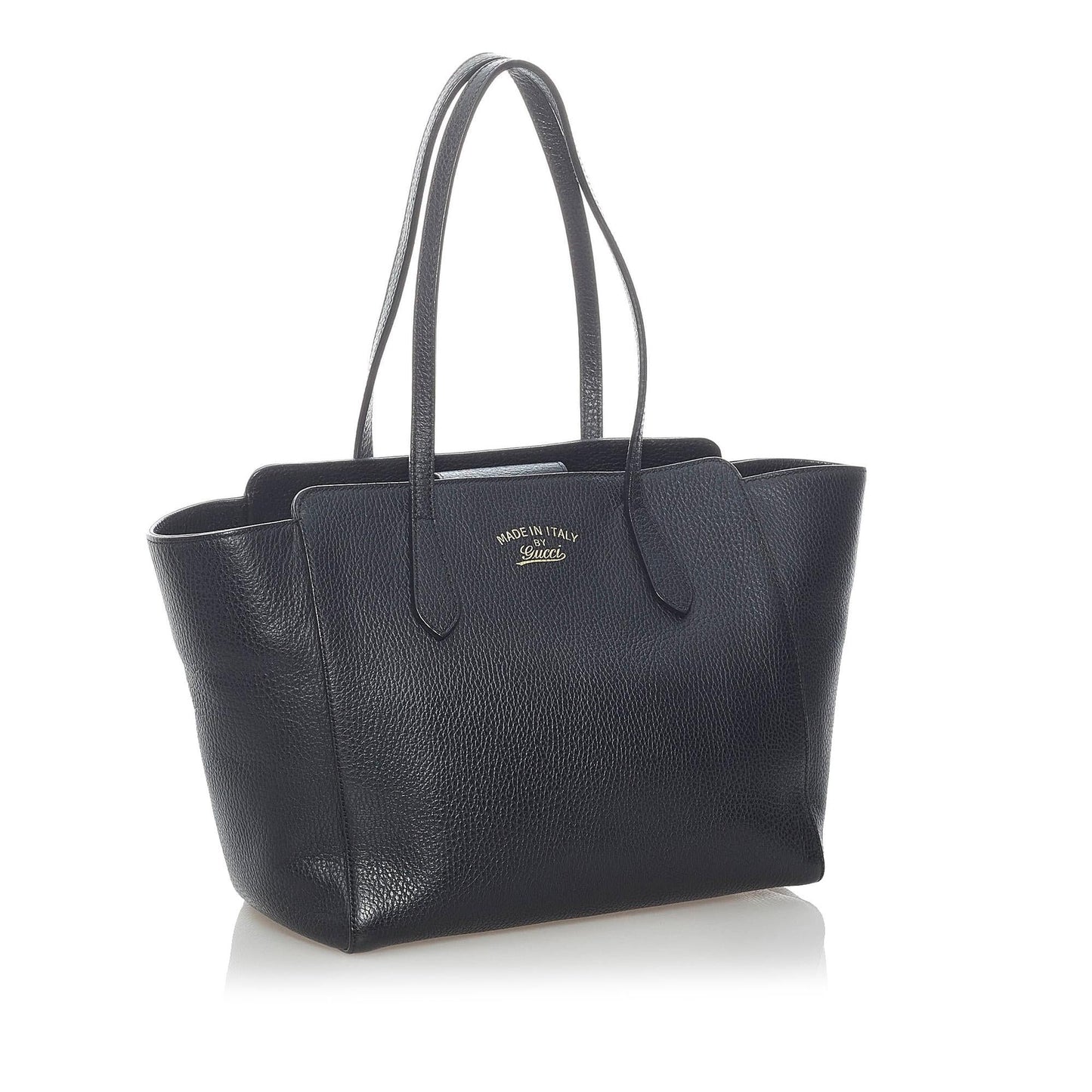 Gucci Swing SHG Leather Calf Black Tote Bag