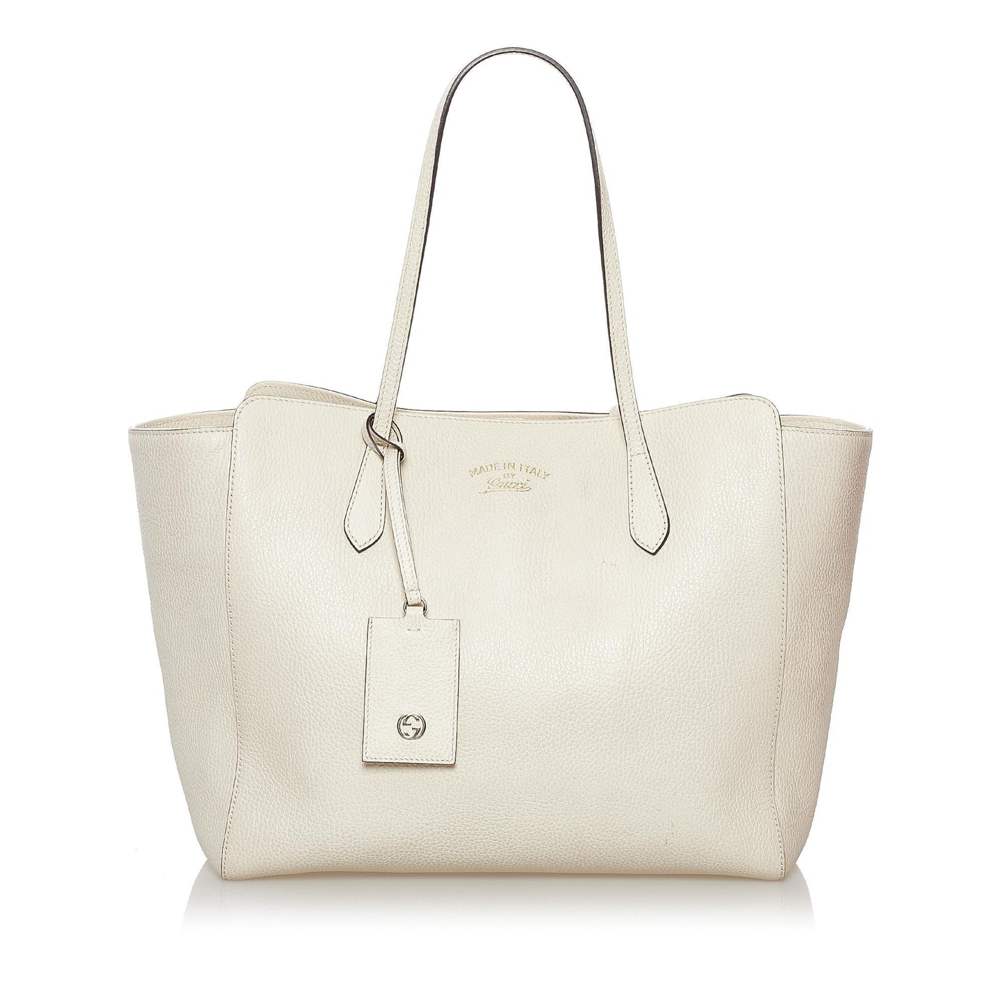 Gucci Swing SHG Leather Calf White Tote Bag 3
