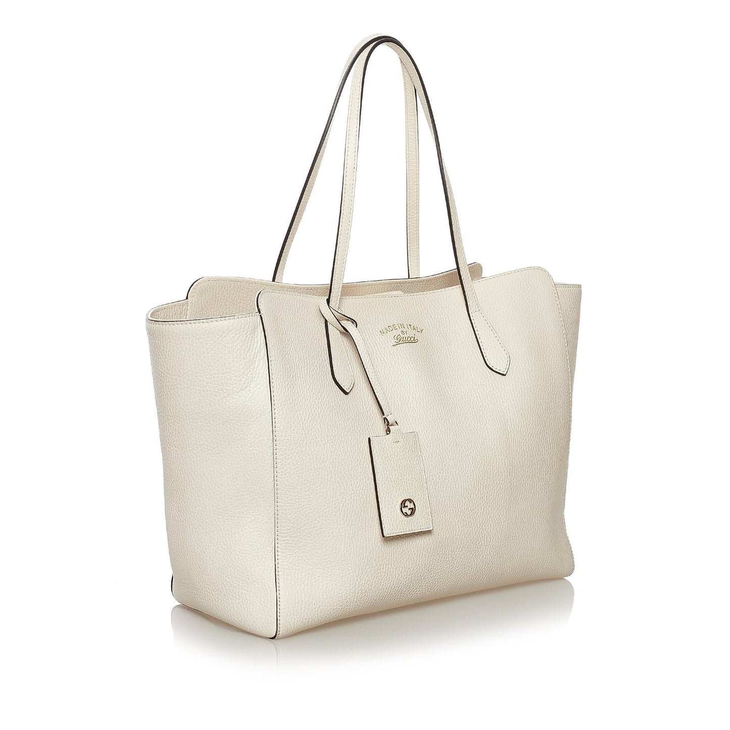 Gucci Swing SHG Leather Calf White Tote Bag 3