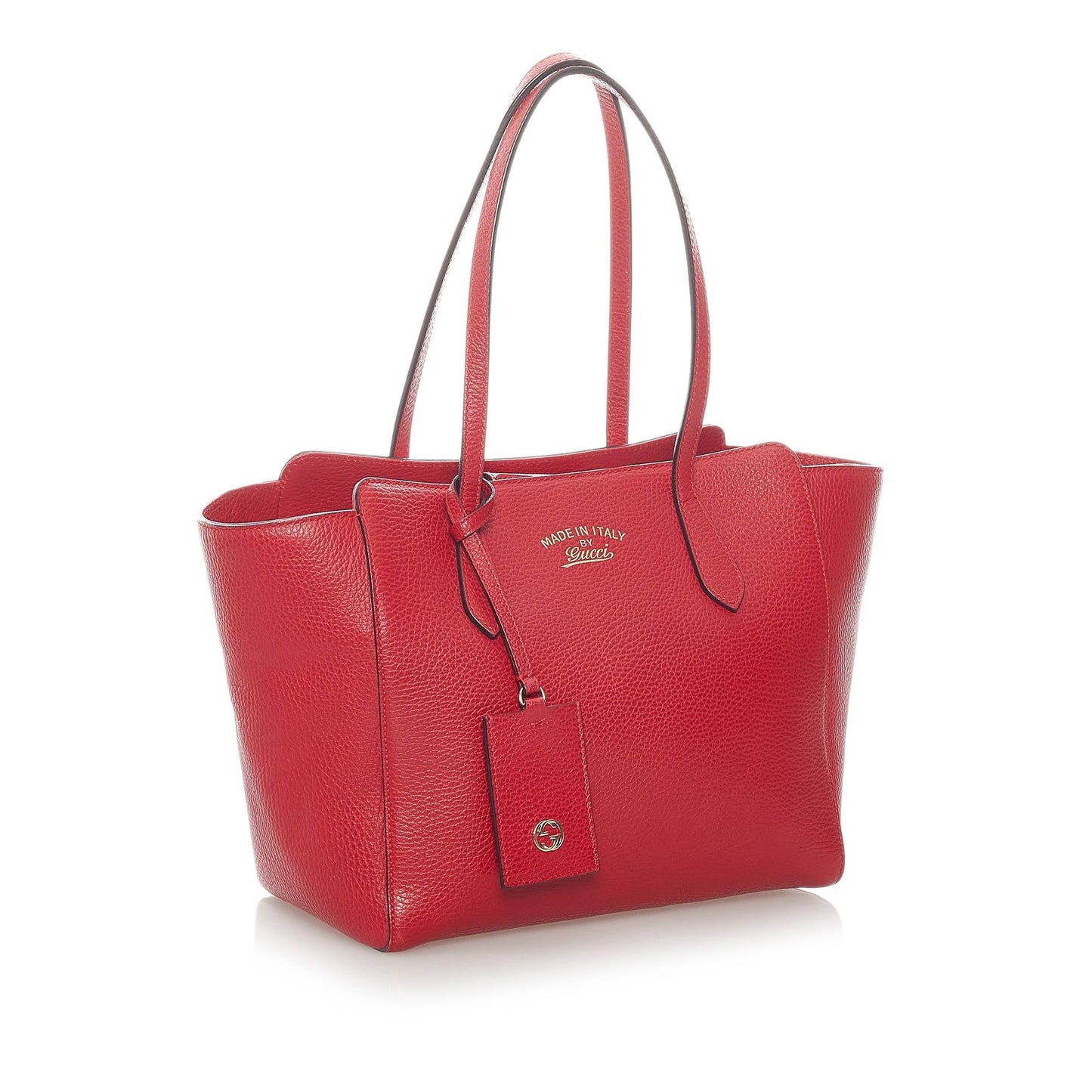 Gucci Swing SHG Leather Calf Red Tote Bag 7