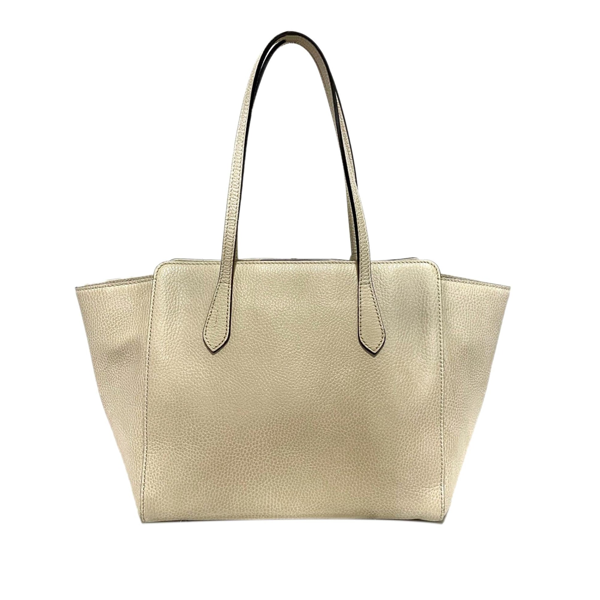 Gucci Swing SHG Leather Calf White Tote Bag