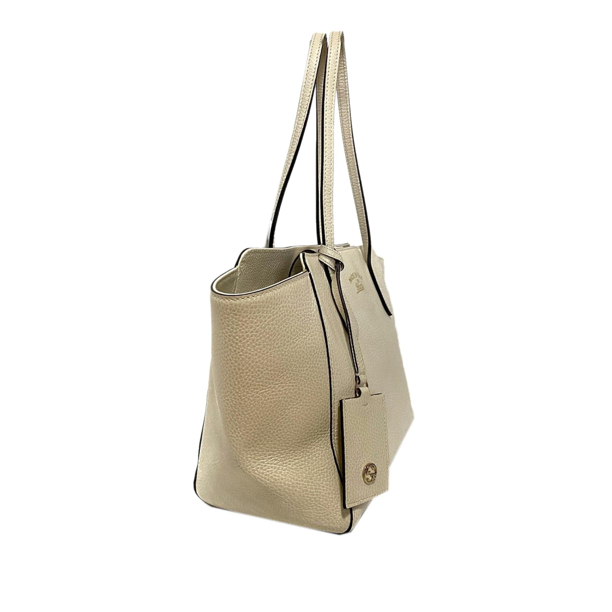 Gucci Swing SHG Leather Calf White Tote Bag