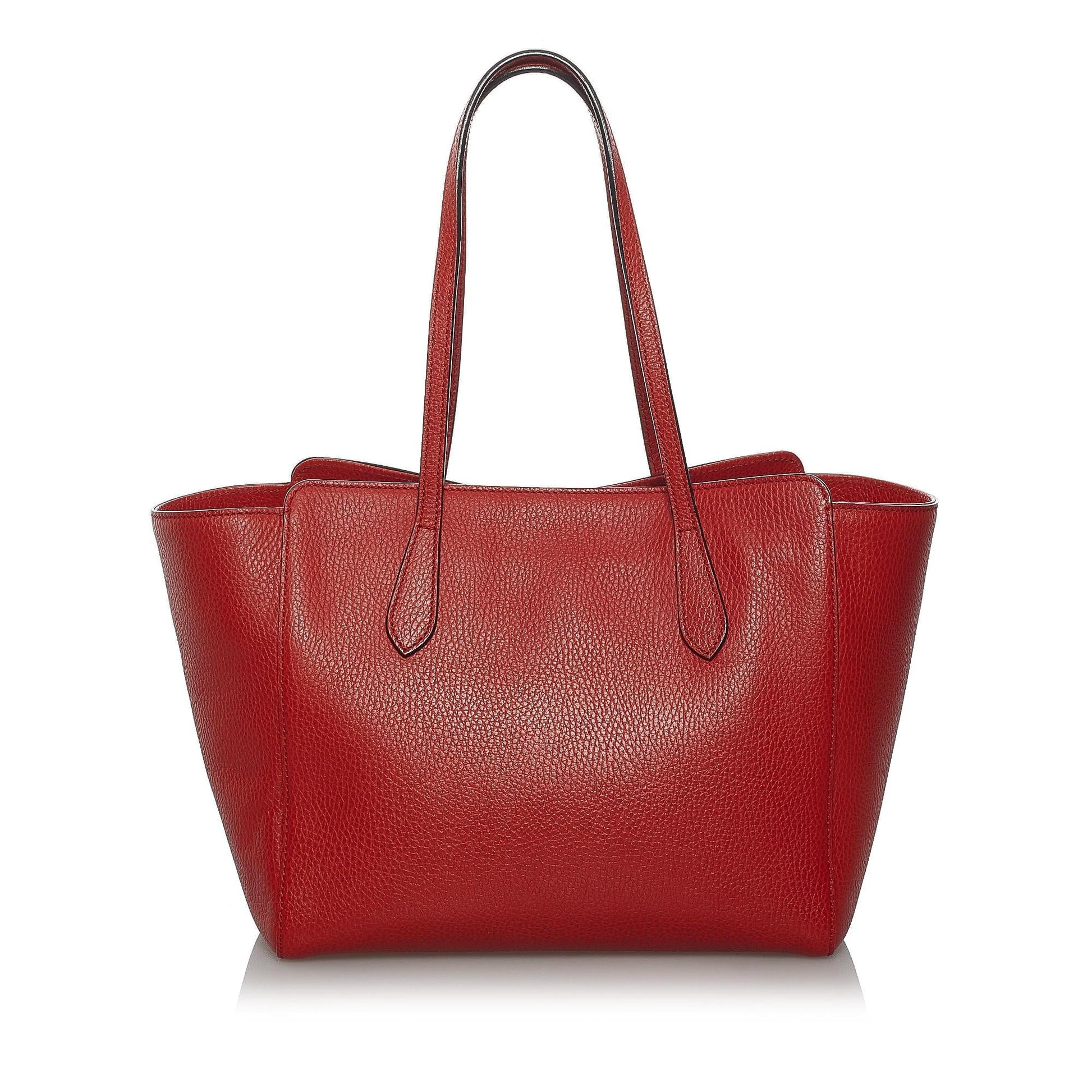 Gucci Swing SHG Leather Calf Red Tote Bag