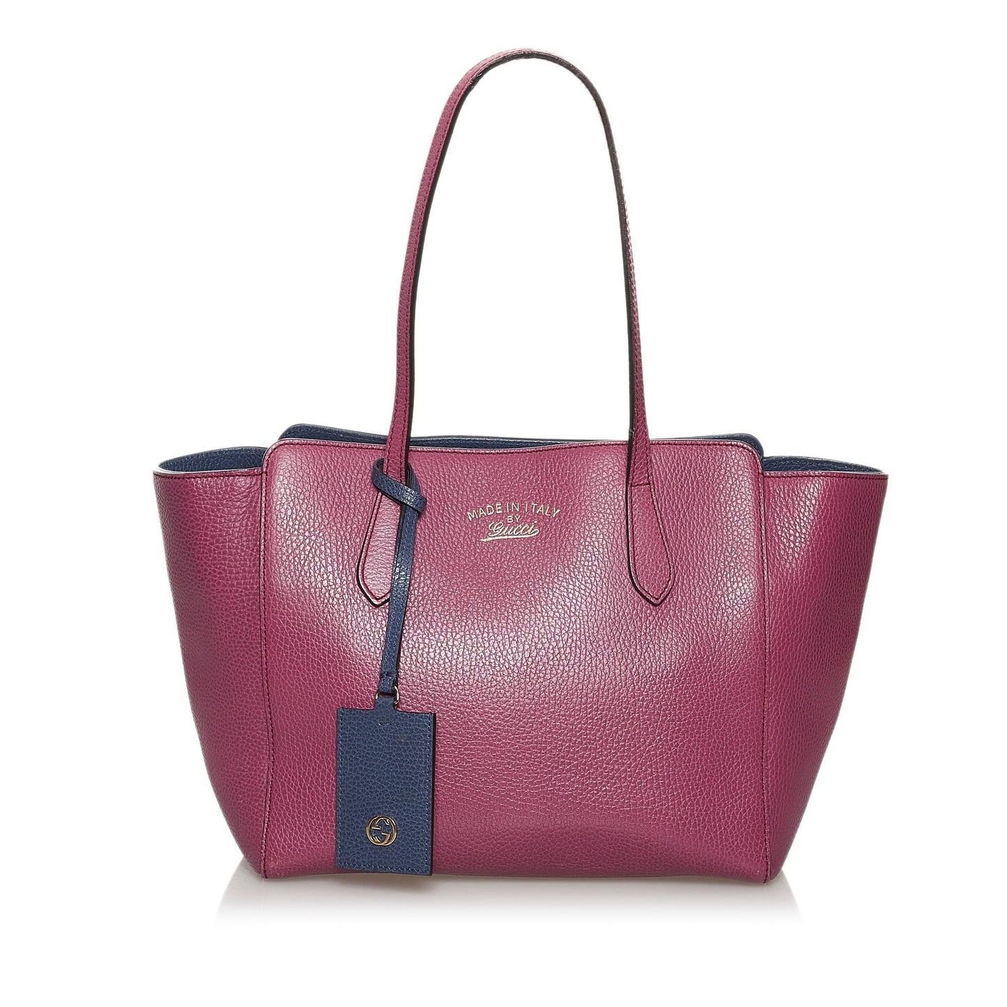 Gucci Swing SHG Leather Calf Blue Tote Bag