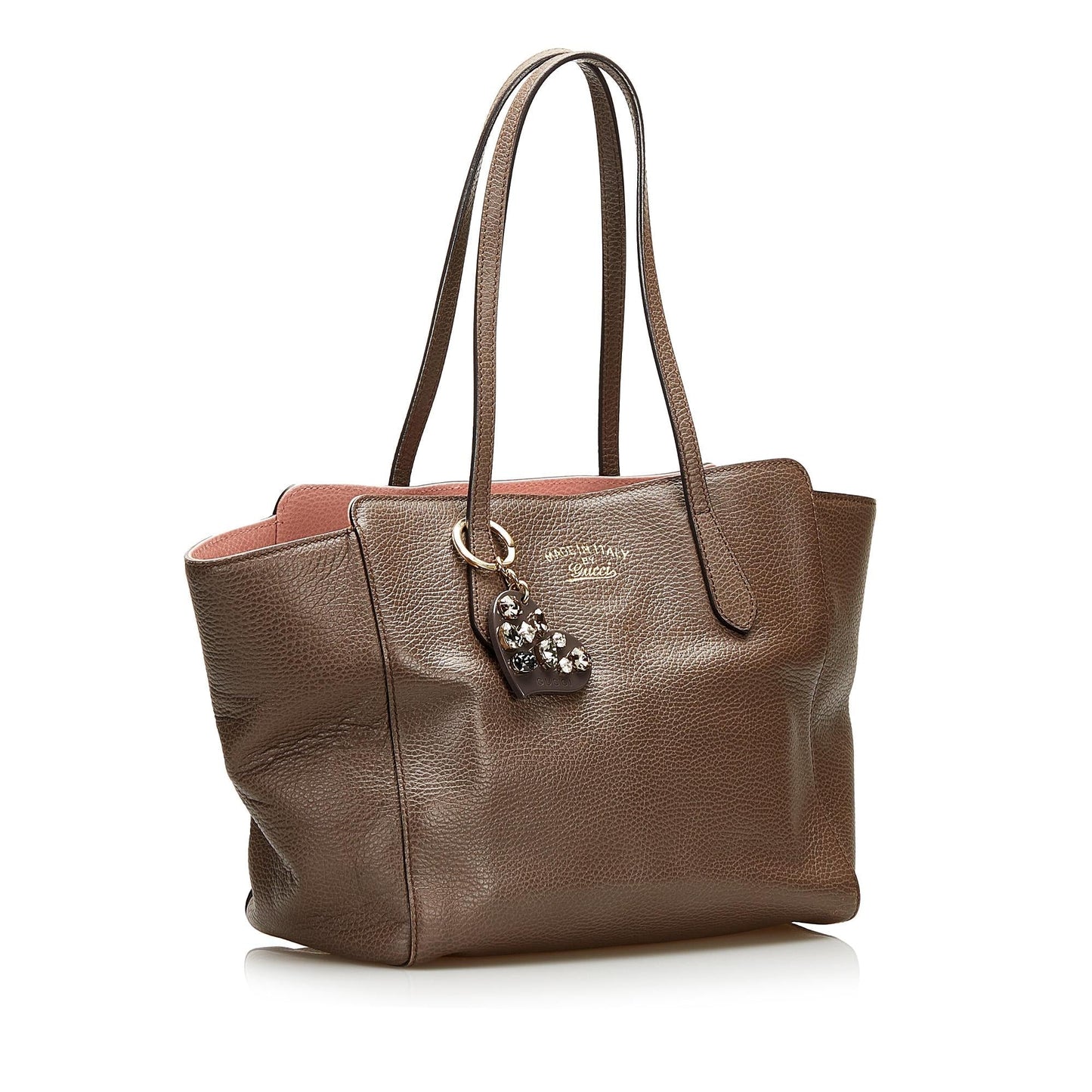 Gucci Swing SHG Leather Calf Brown Tote Bag Bag Shg
