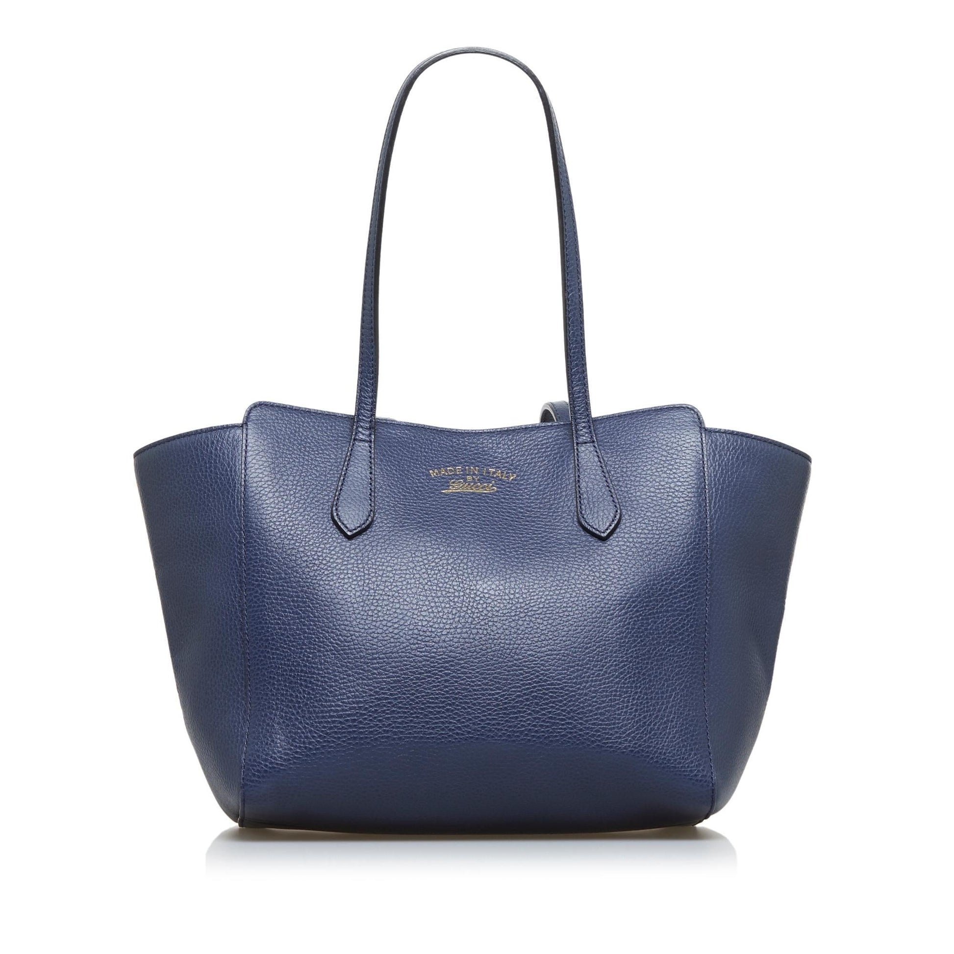 Gucci Swing SHG-EYNccp Calf Blue Tote Bag