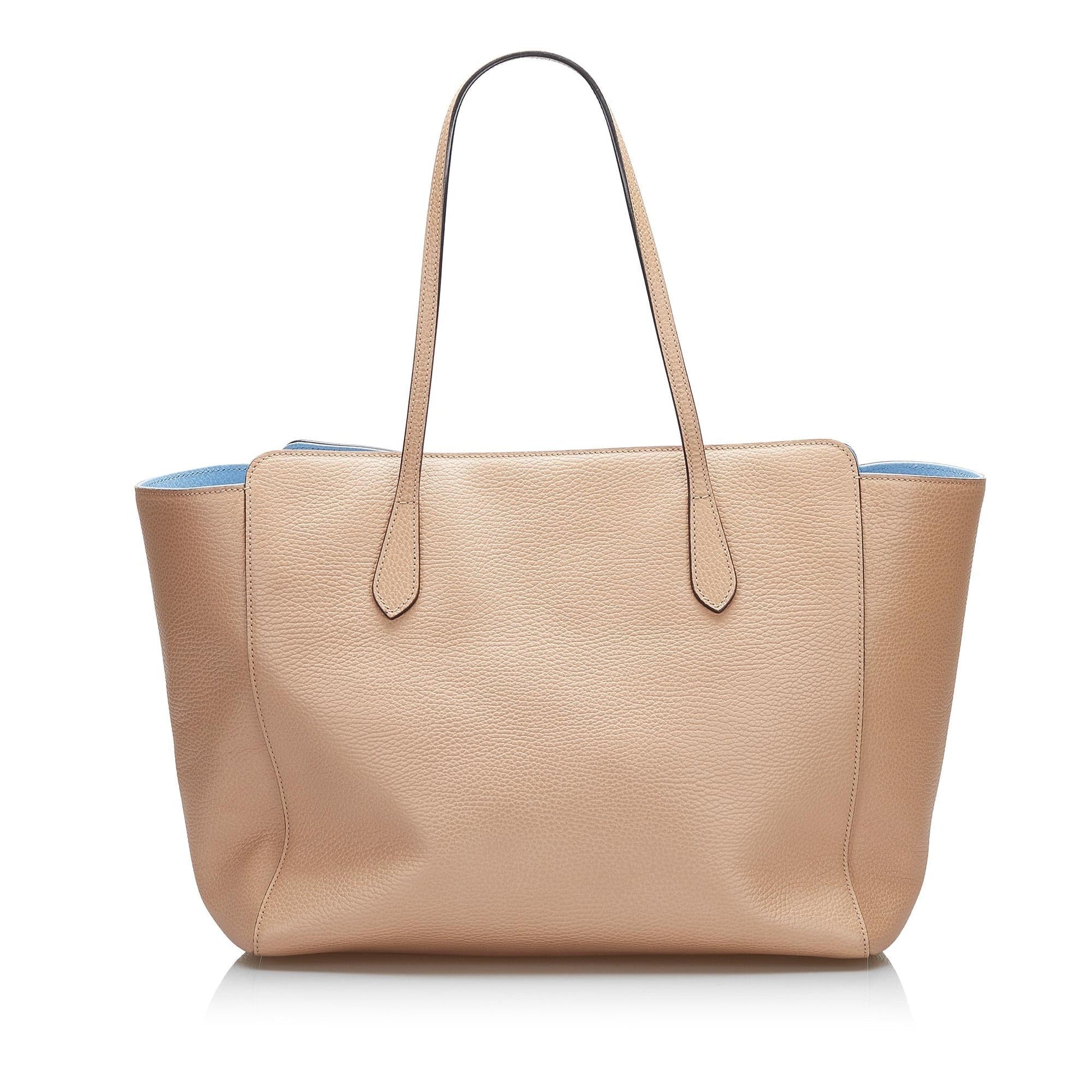 Gucci Swing SHG-jIG0iB Calf Brown Tote Bag