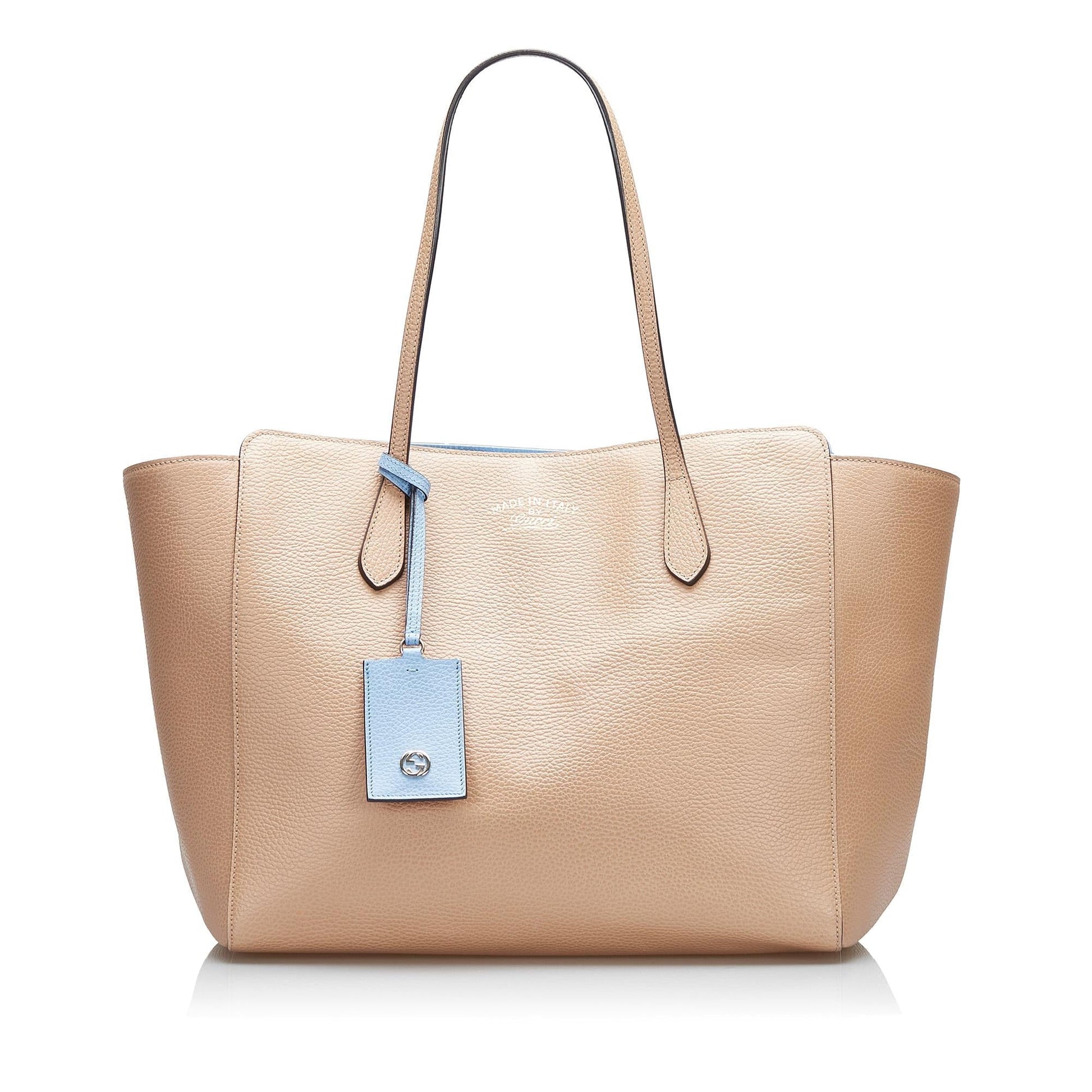 Gucci Swing SHG-jIG0iB Calf Brown Tote Bag