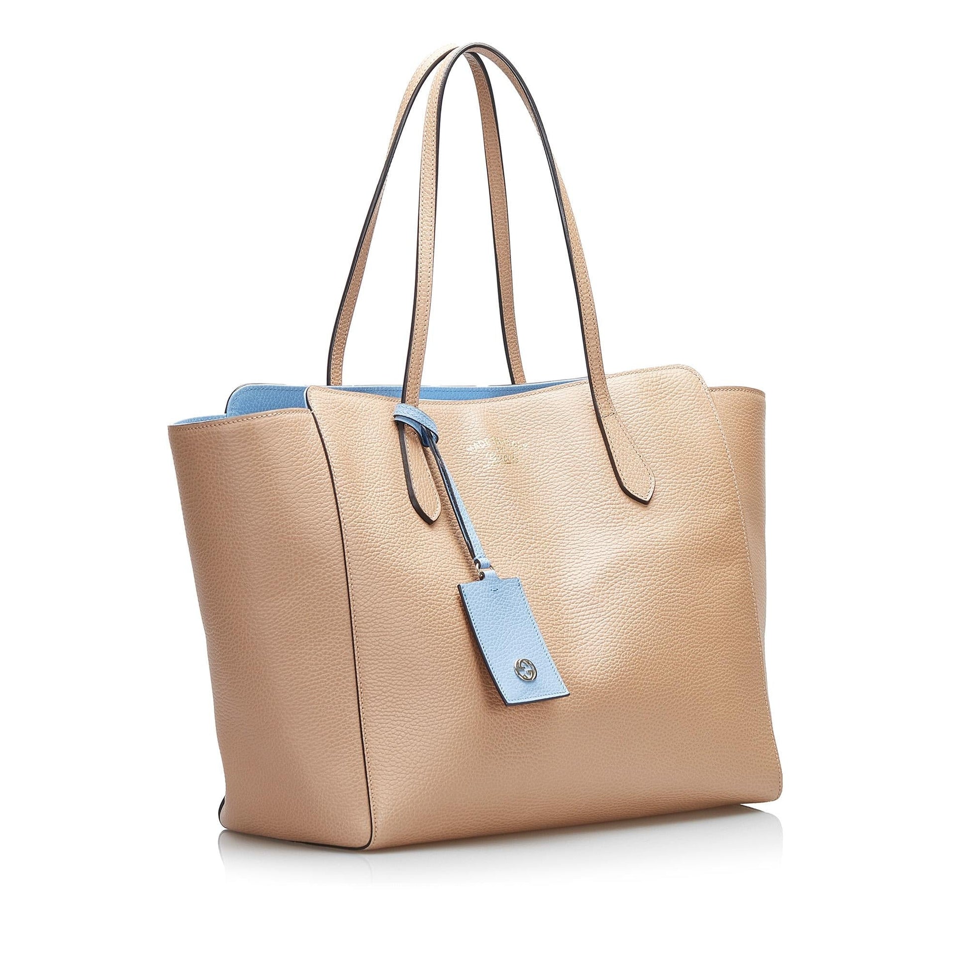 Gucci Swing SHG-jIG0iB Calf Brown Tote Bag