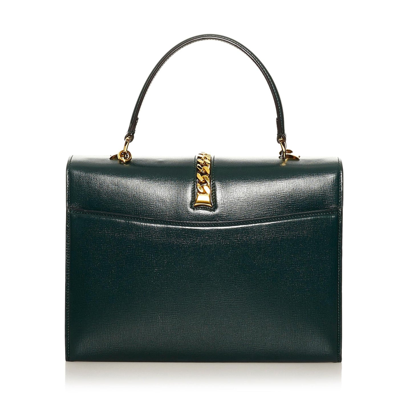 Gucci Sylvie SHG Leather Calf Green Satchel Bag