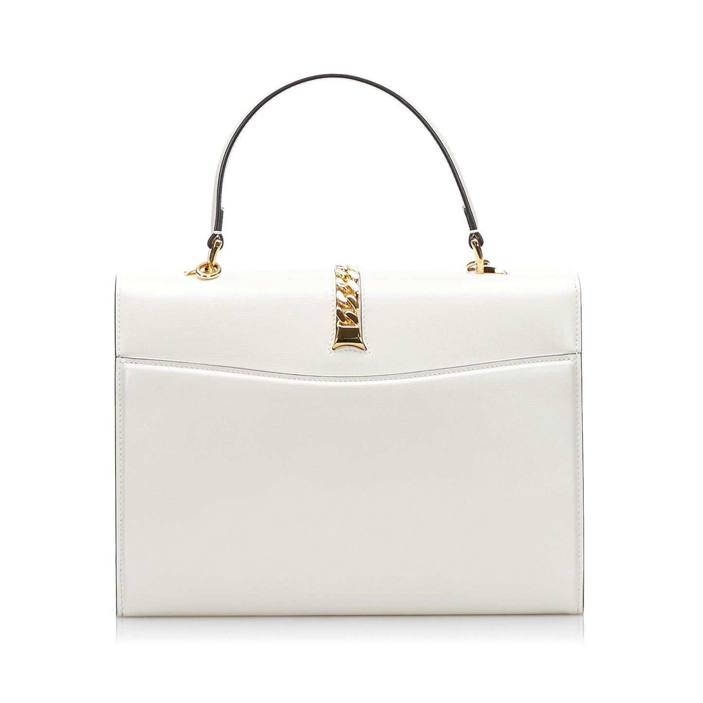 Gucci Sylvie SHG-XLLZGR Leather Calf White Satchel Bag