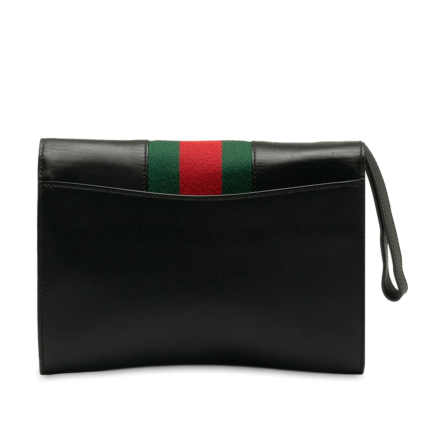 Gucci Sylvie SHG-qI5mNT Calf Black Clutch Bag