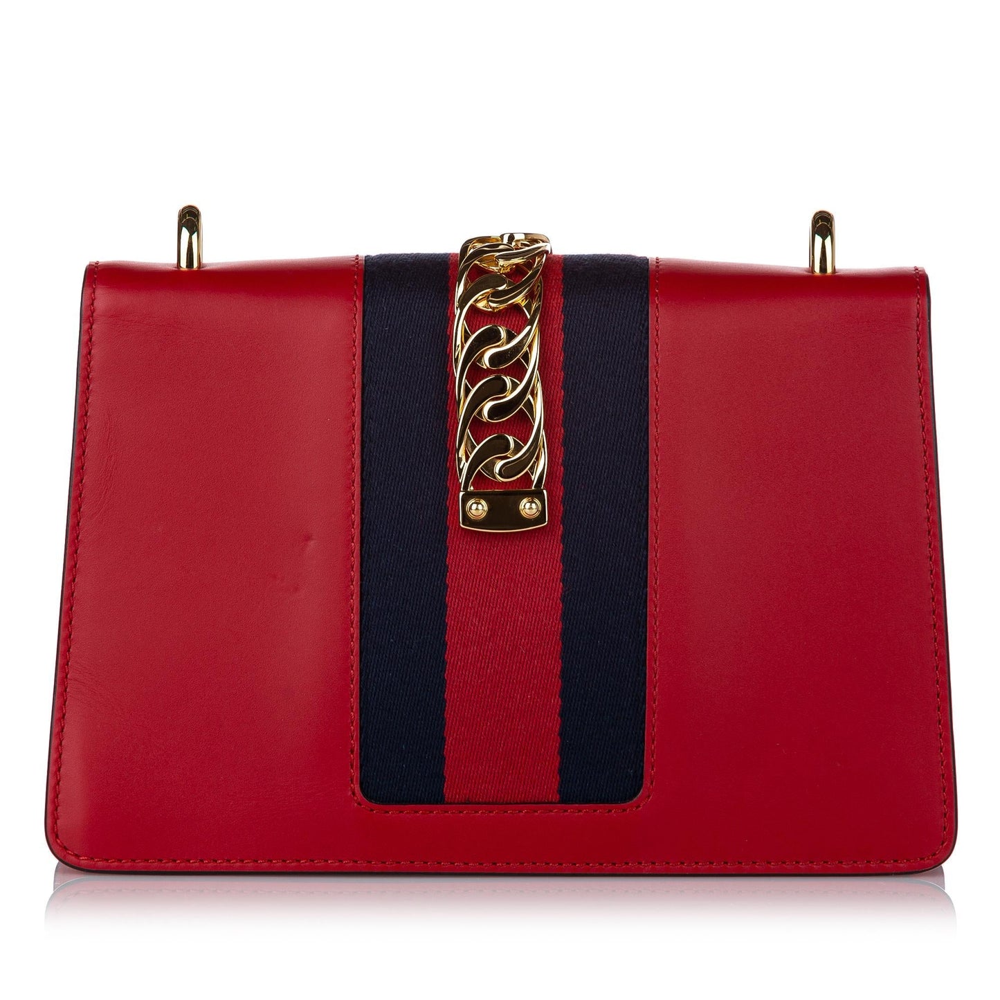 Gucci Sylvie SHG Leather Calf Red Crossbody Bag