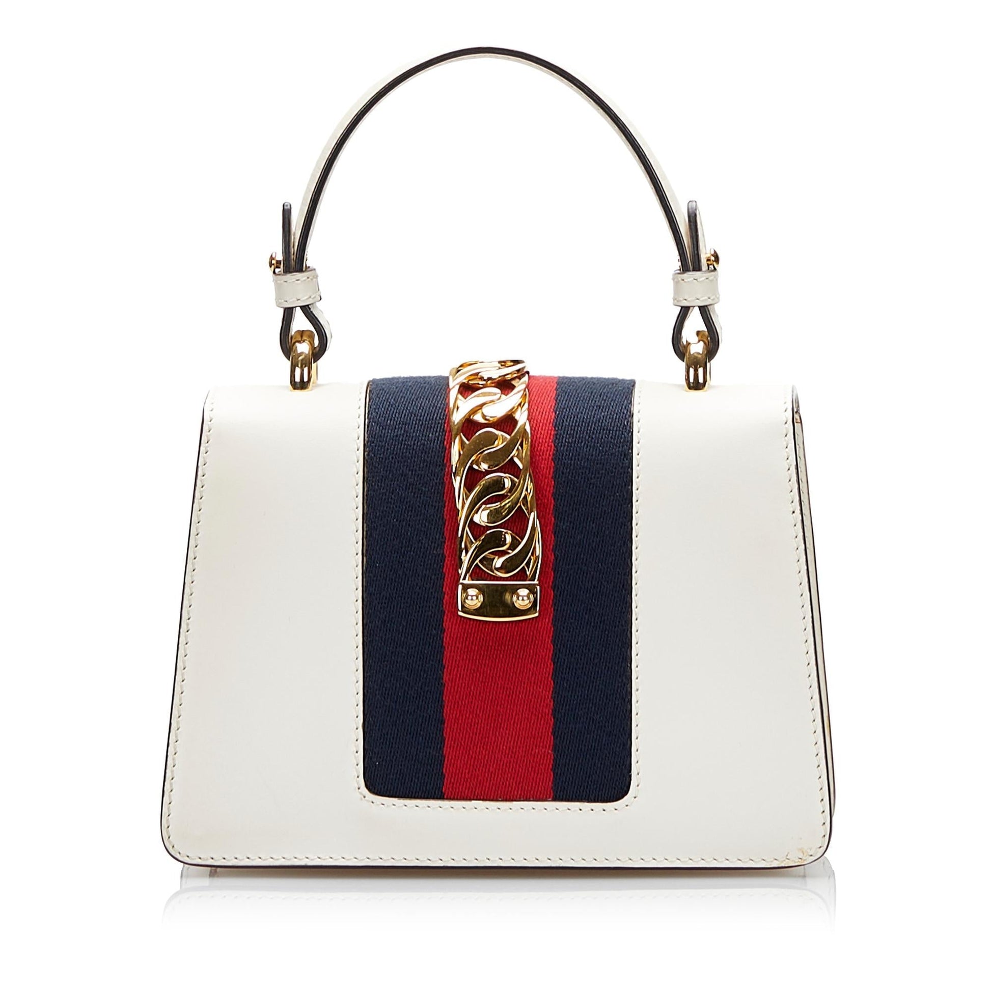 Gucci Sylvie SHG-yTdlno Calf White Satchel Bag