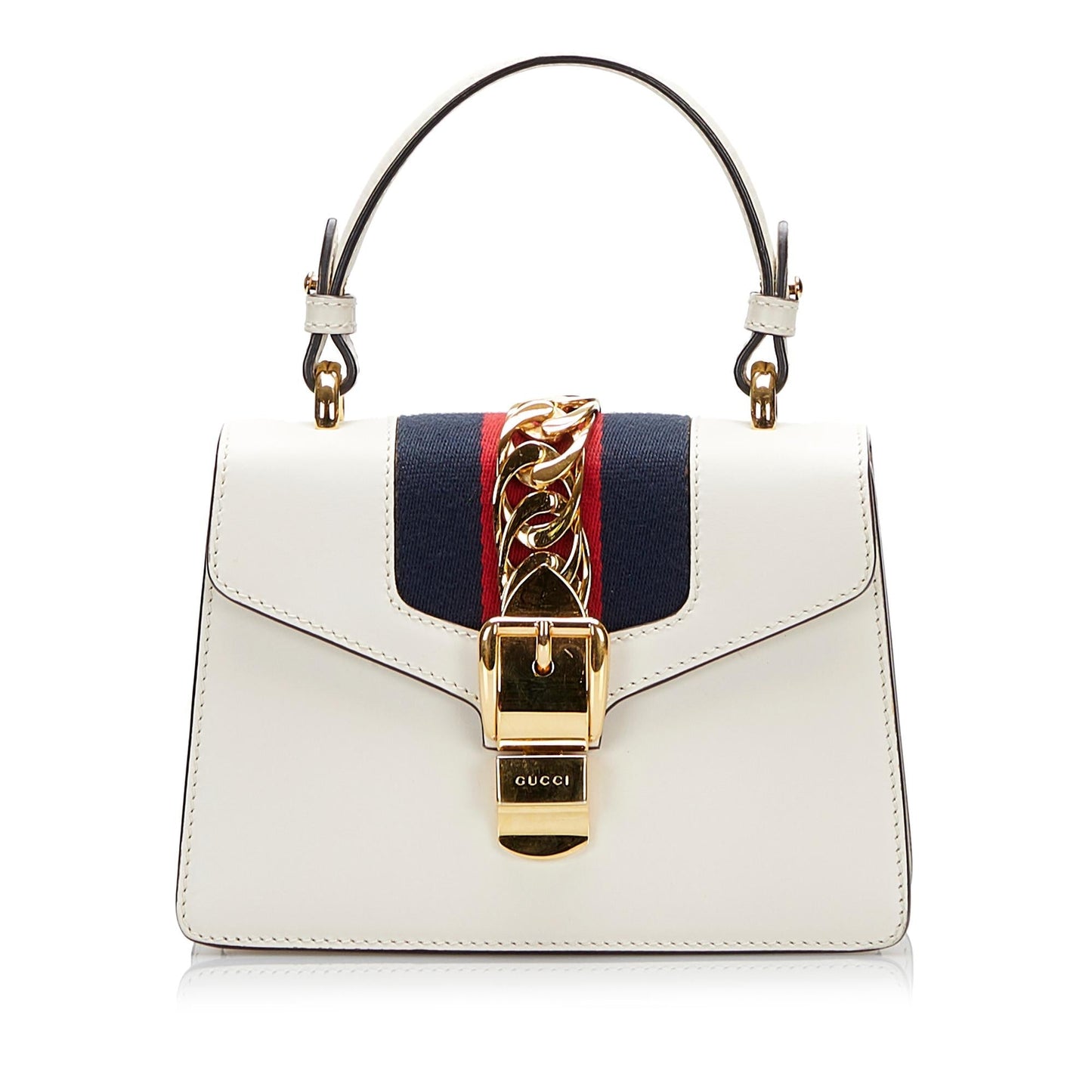 Gucci Sylvie SHG-yTdlno Calf White Satchel Bag
