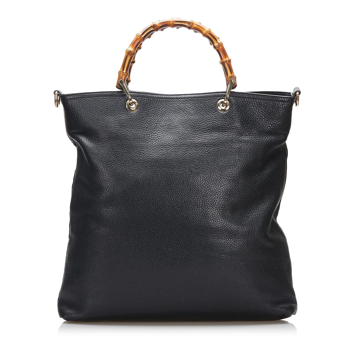Gucci Tall Bamboo Shopper SHG-niUYGq Calf Black Satchel Bag