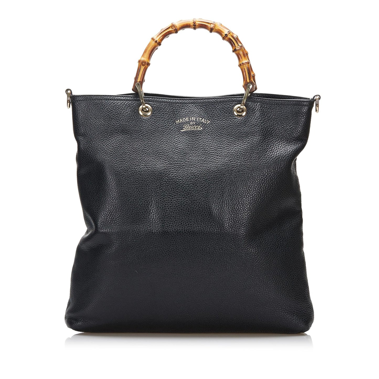 Gucci Tall Bamboo Shopper SHG-niUYGq Calf Black Satchel Bag