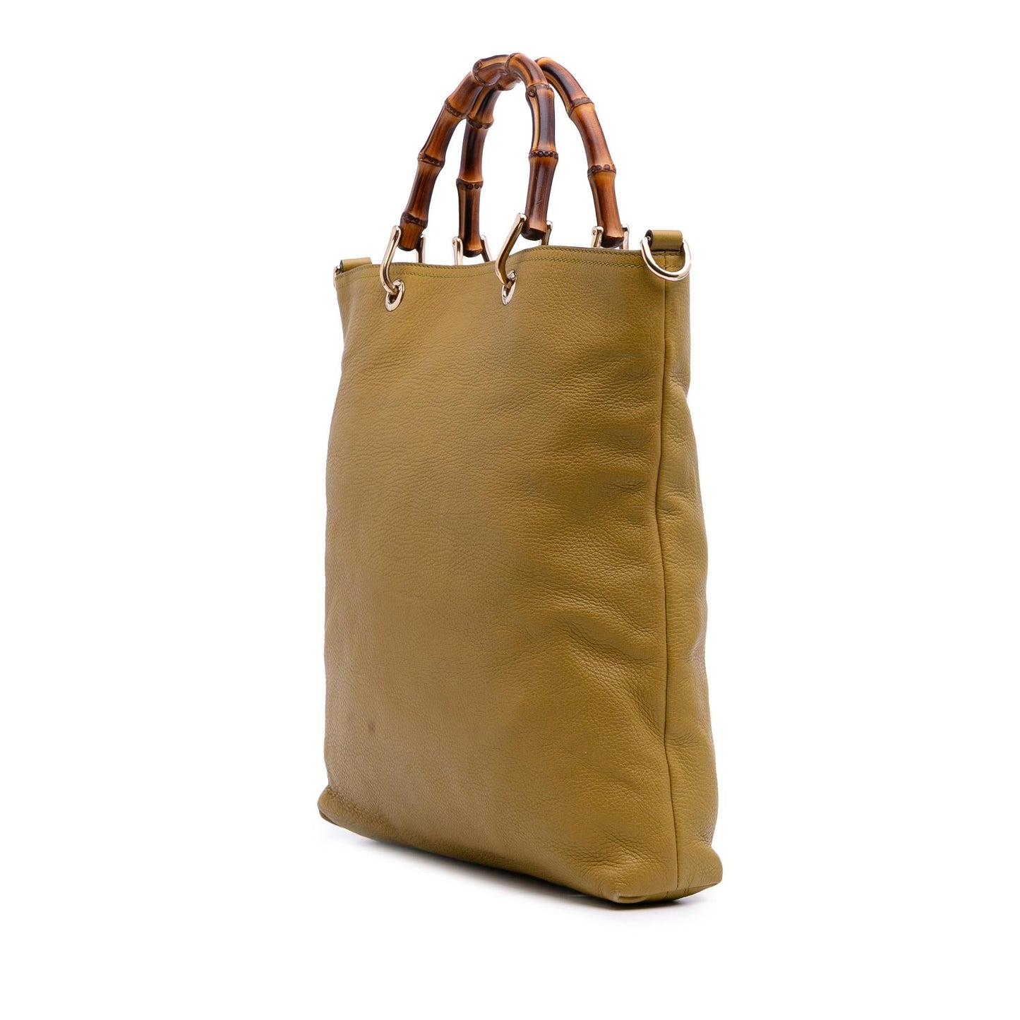 Gucci Tall Bamboo Shopper Leather Calf Tote Bag