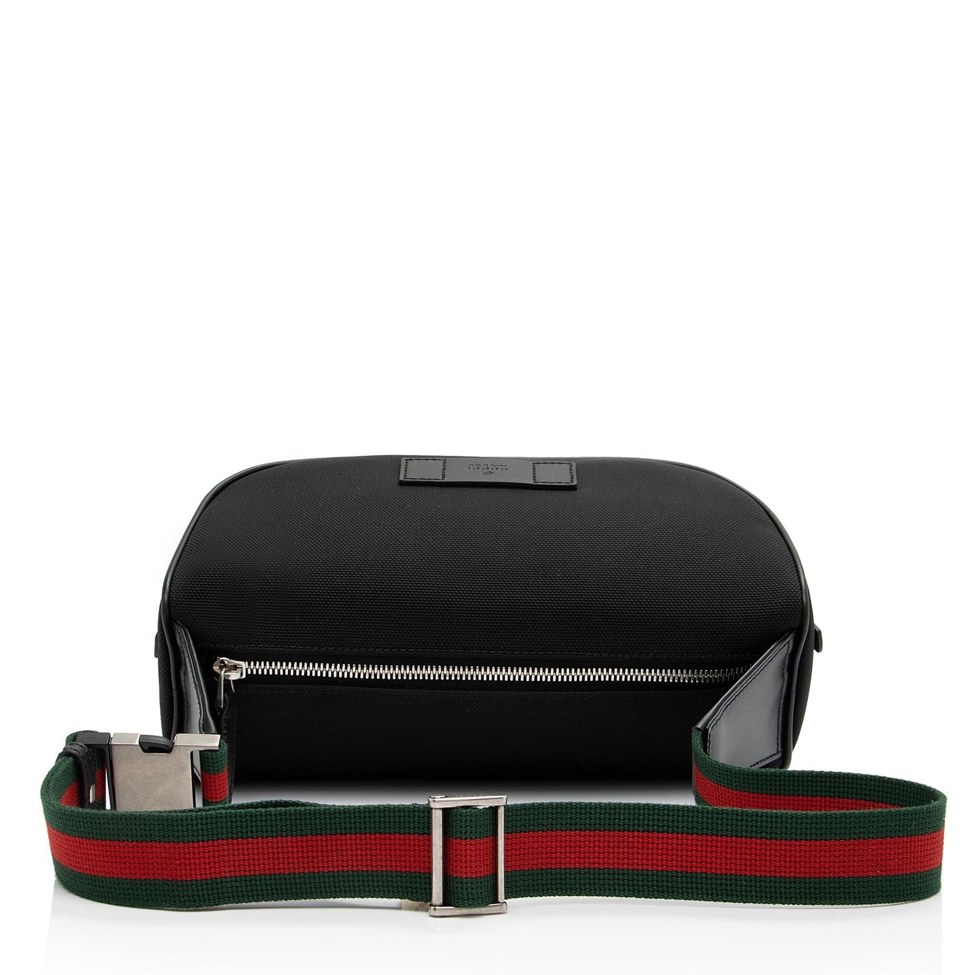 Gucci Techno Web Belt SHF-H9w0O5 Leather Canvas Nylon Black Accessory