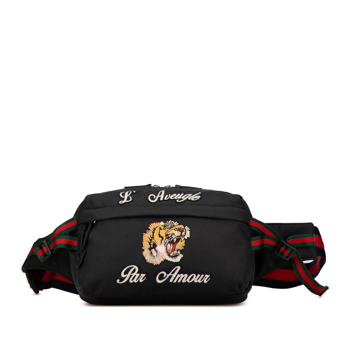 Gucci Techno Web L Aveugle Par Canvas Black Accessory