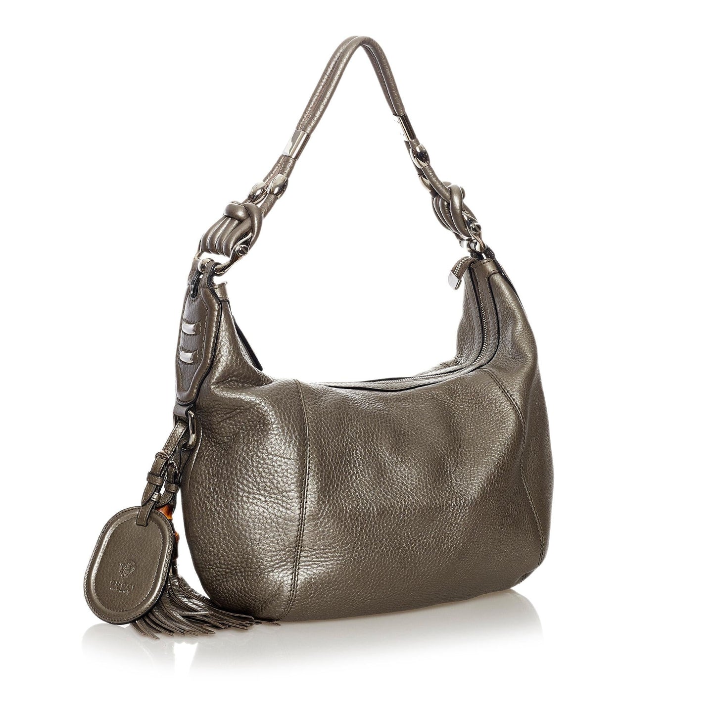 Gucci Techno Horsebit SHG Calf Grey Shoulder Bag