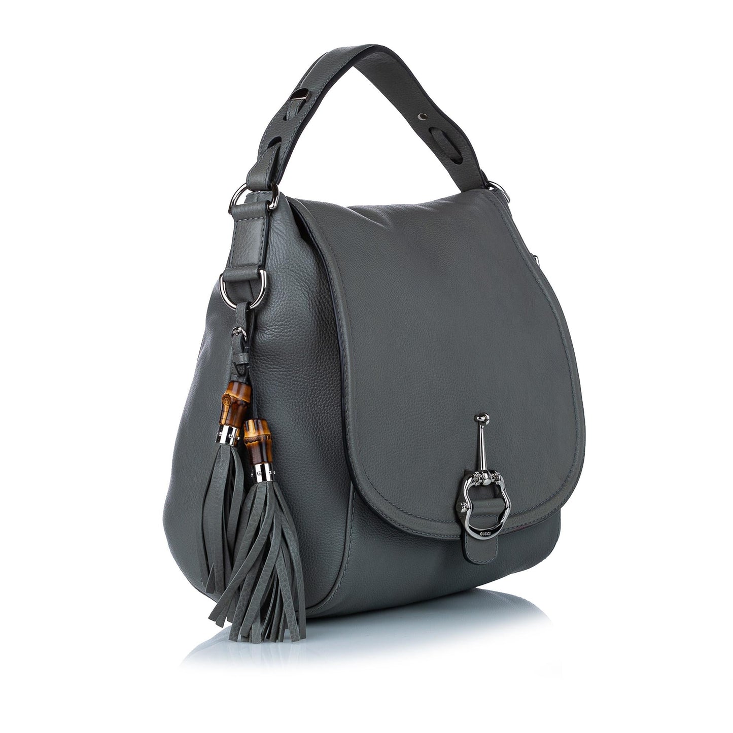 Gucci Techno Horsebit SHG Leather Calf Grey Satchel Bag