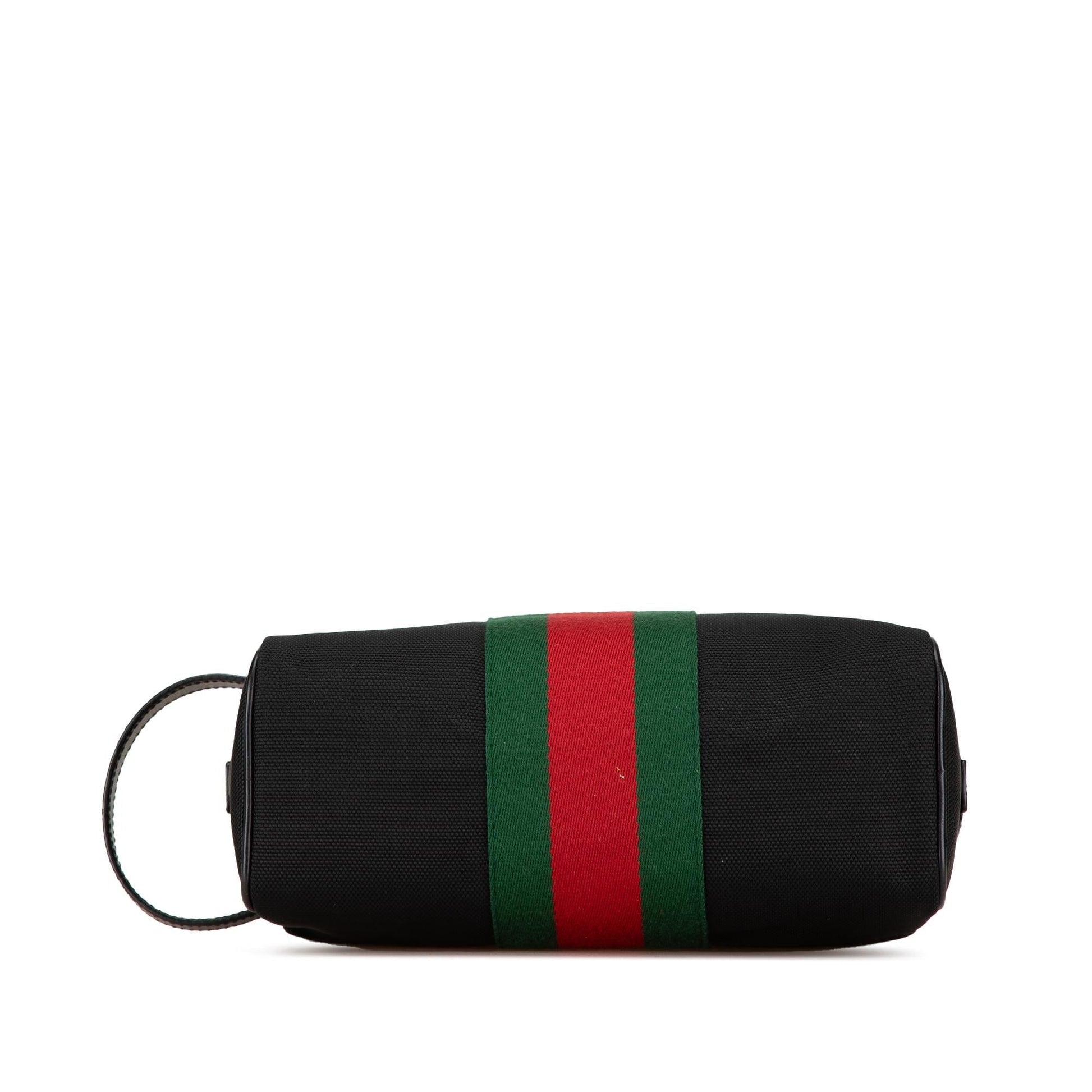 Gucci Techno Web Canvas Calf Black Clutch Bag Clutch 1
