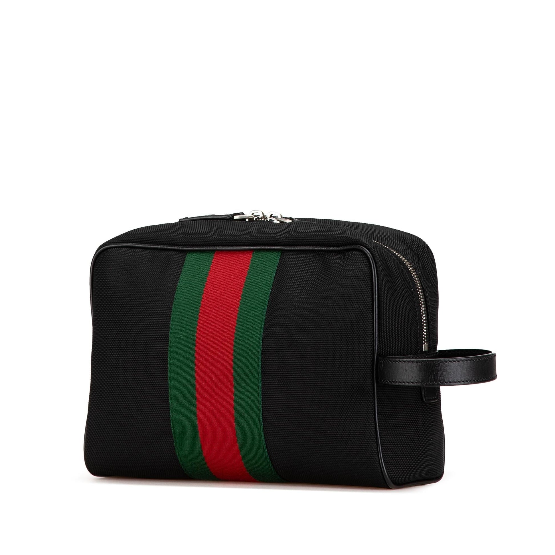 Gucci Techno Web Canvas Calf Black Clutch Bag Clutch 1