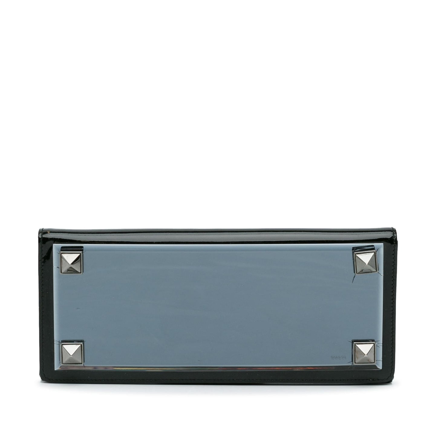 Gucci Tempered Glass Broadway SHG-VRSDIi Leather Patent Black Clutch Bag