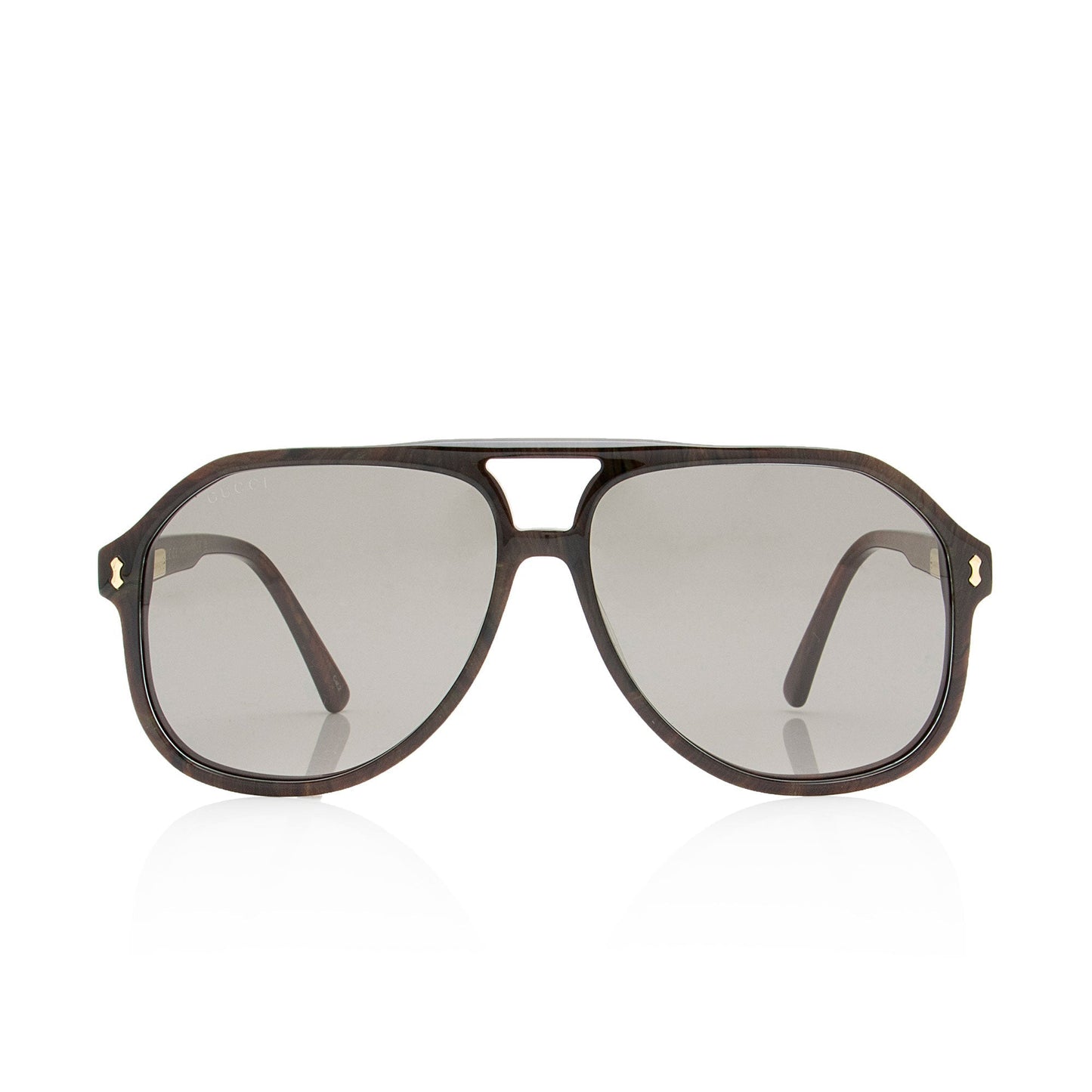 Gucci Oversize Aviator Sunglasses SHF-rZcNxr Black Brown Accessory