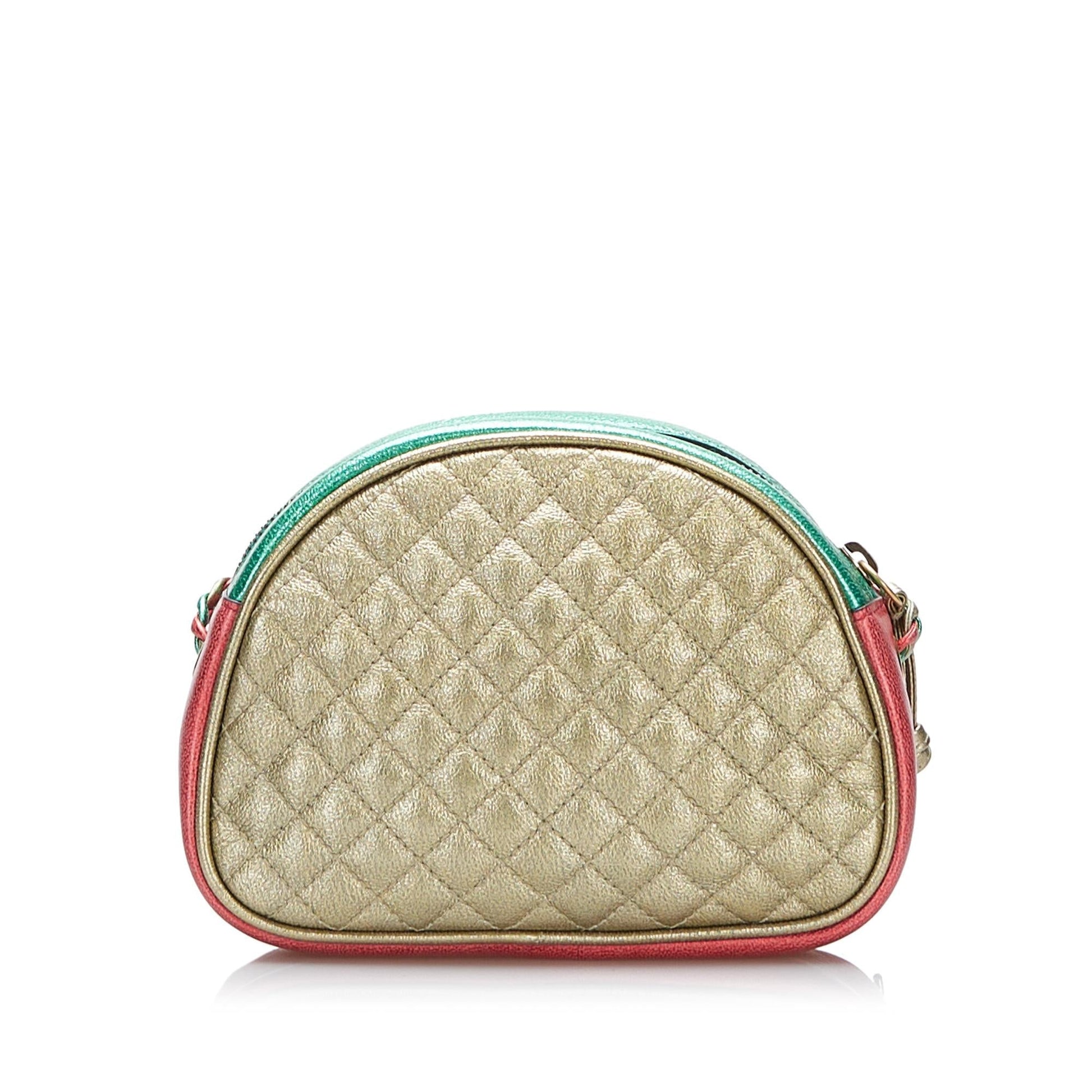 Gucci Trapuntata SHG-8KwePB Calf Green Crossbody Bag
