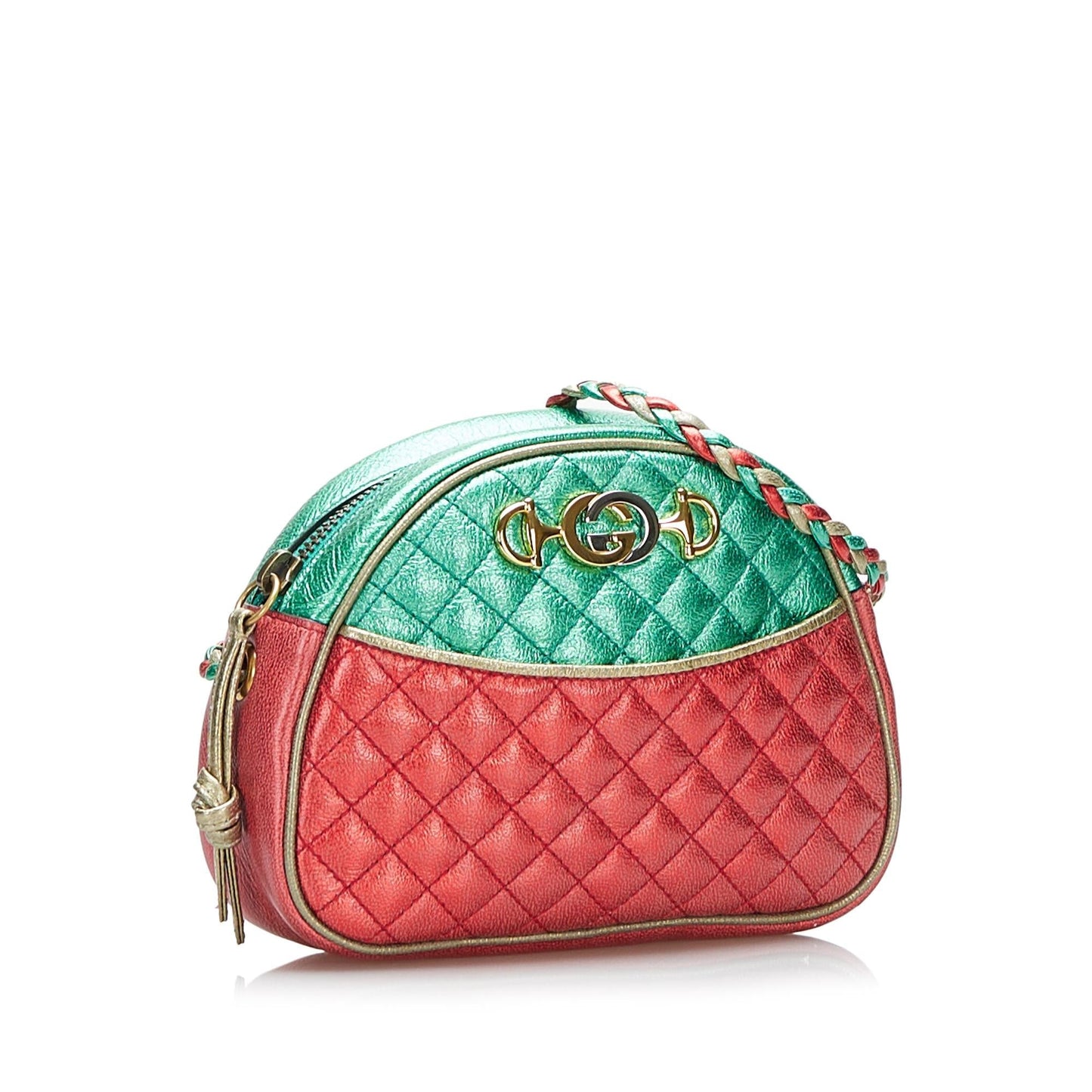 Gucci Trapuntata SHG-8KwePB Calf Green Crossbody Bag