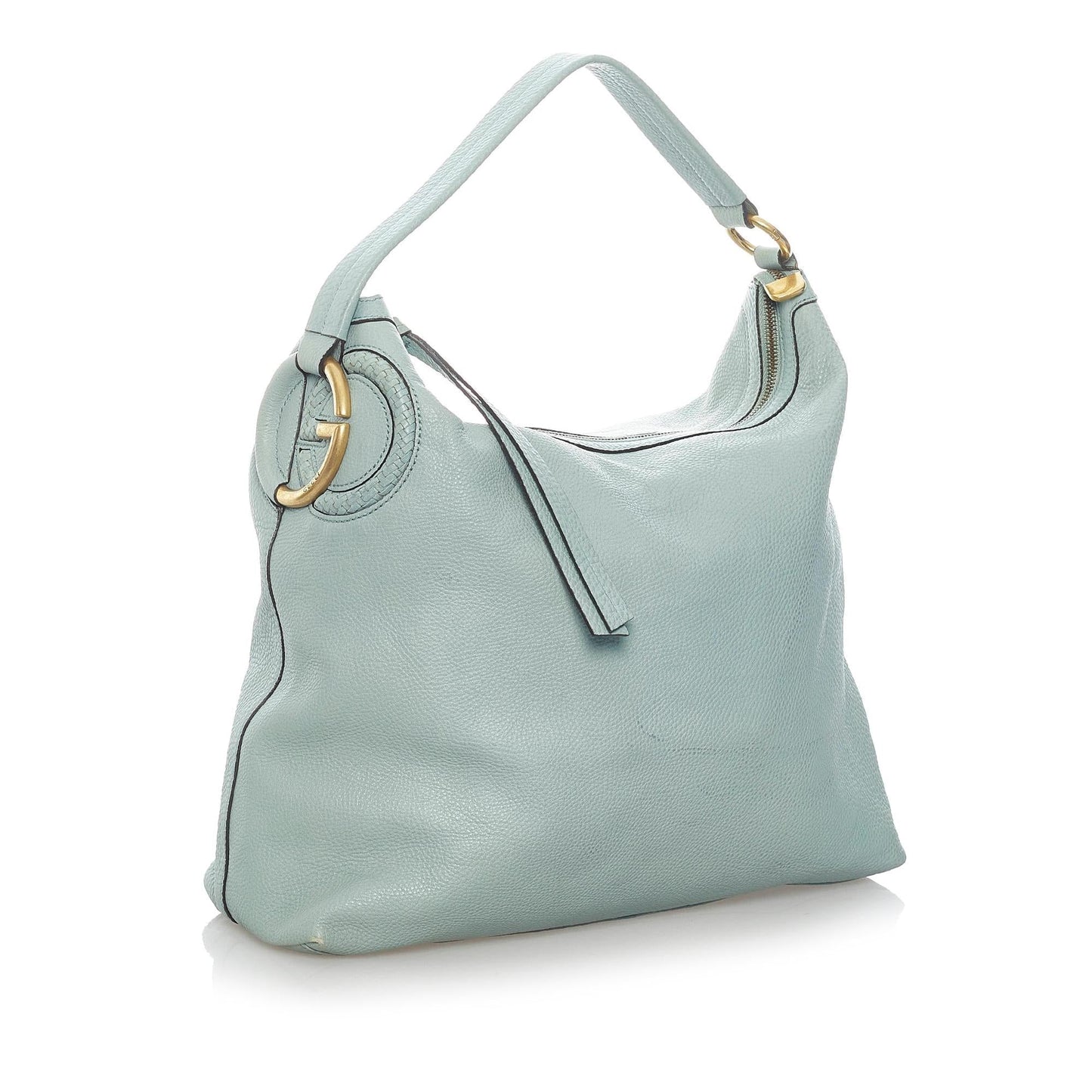Gucci Twill SHG Leather Calf Blue Shoulder Bag