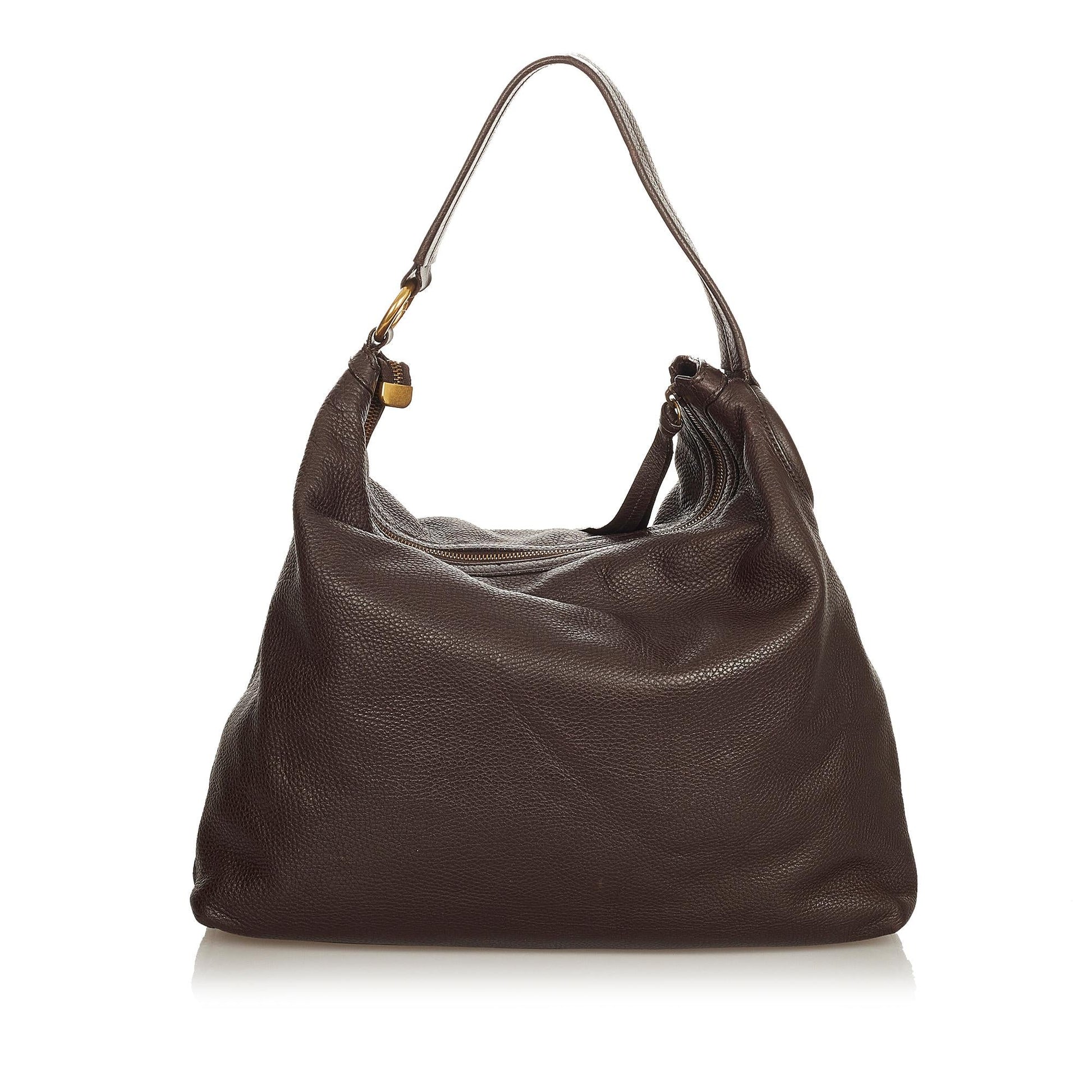Gucci Twill SHG Leather Calf Brown Shoulder Bag
