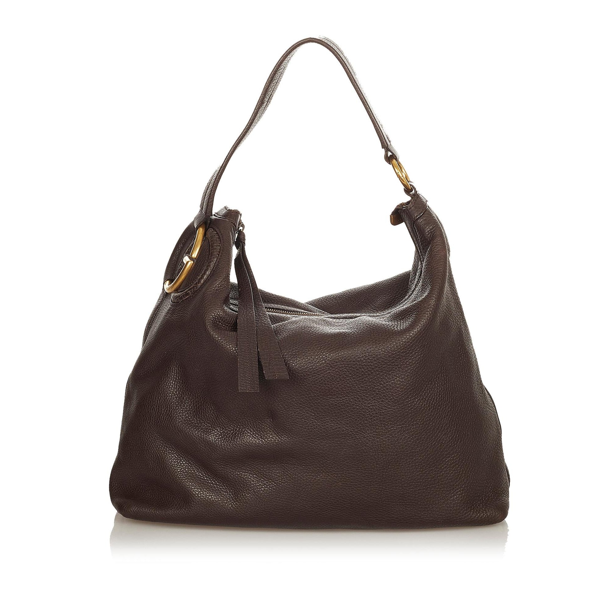 Gucci Twill SHG Leather Calf Brown Shoulder Bag