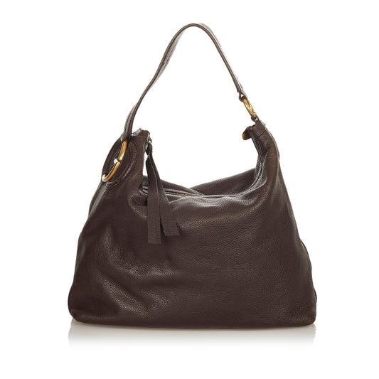 Gucci Twill SHG Leather Calf Brown Shoulder Bag