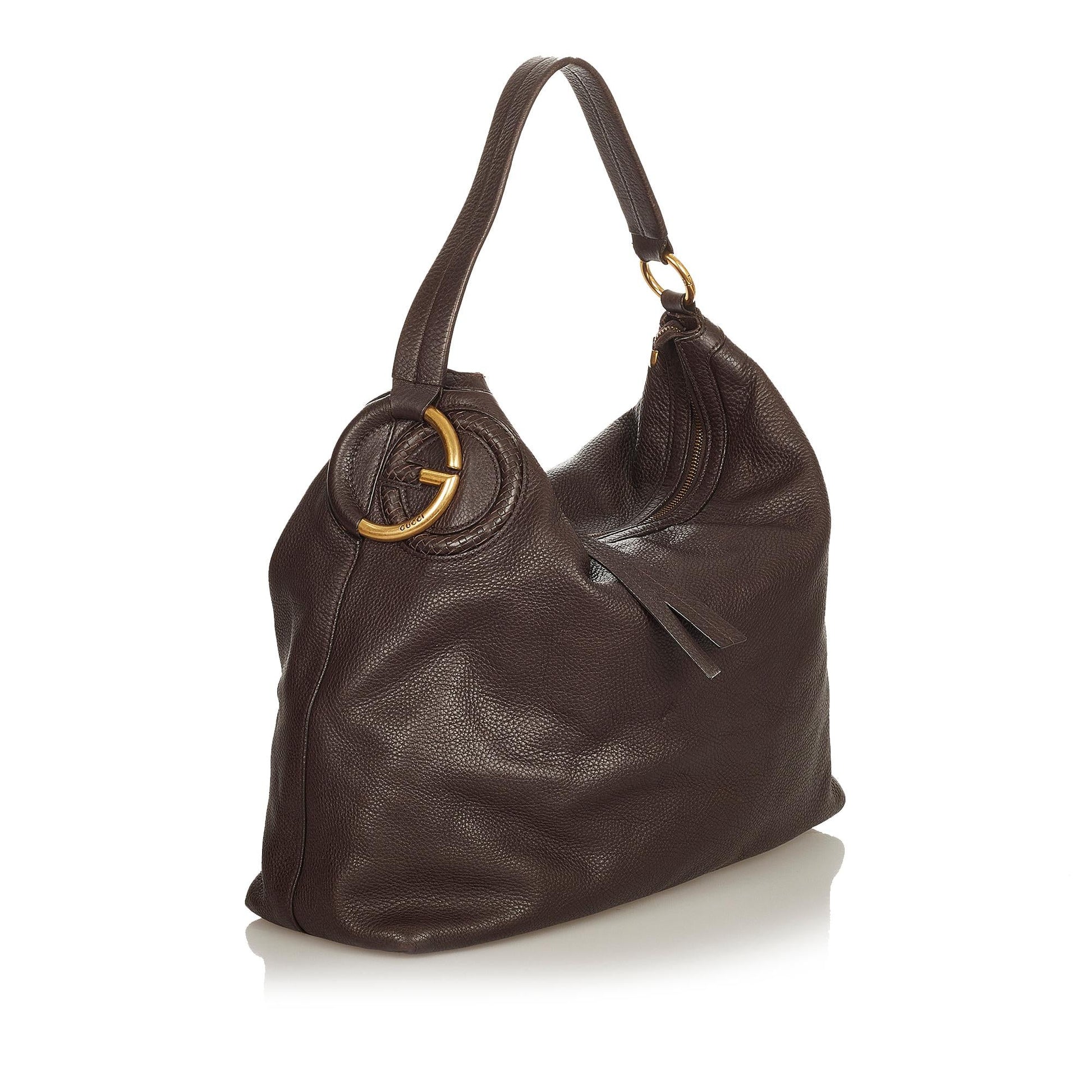 Gucci Twill SHG Leather Calf Brown Shoulder Bag