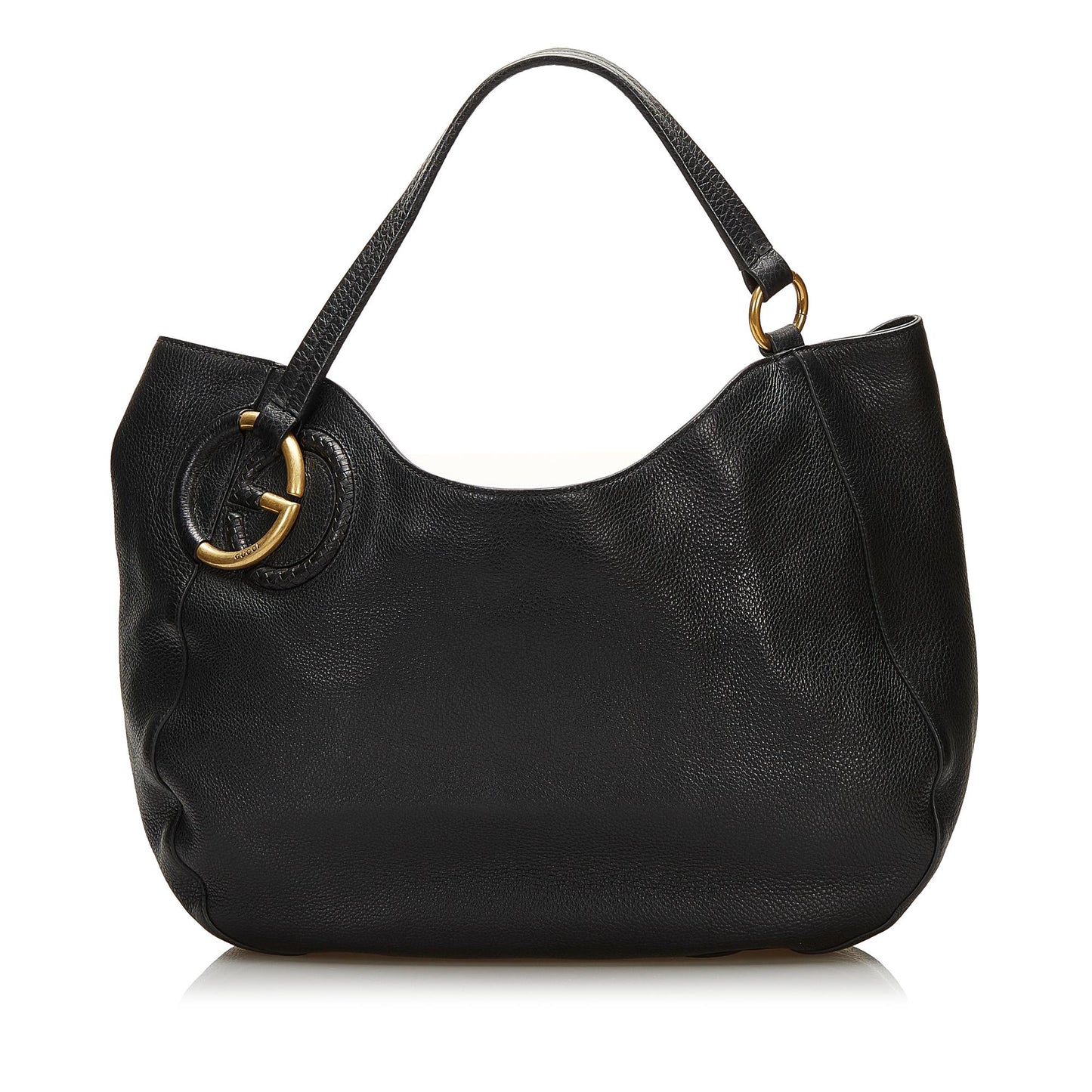 Gucci Twill SHG Leather Calf Black Tote Bag