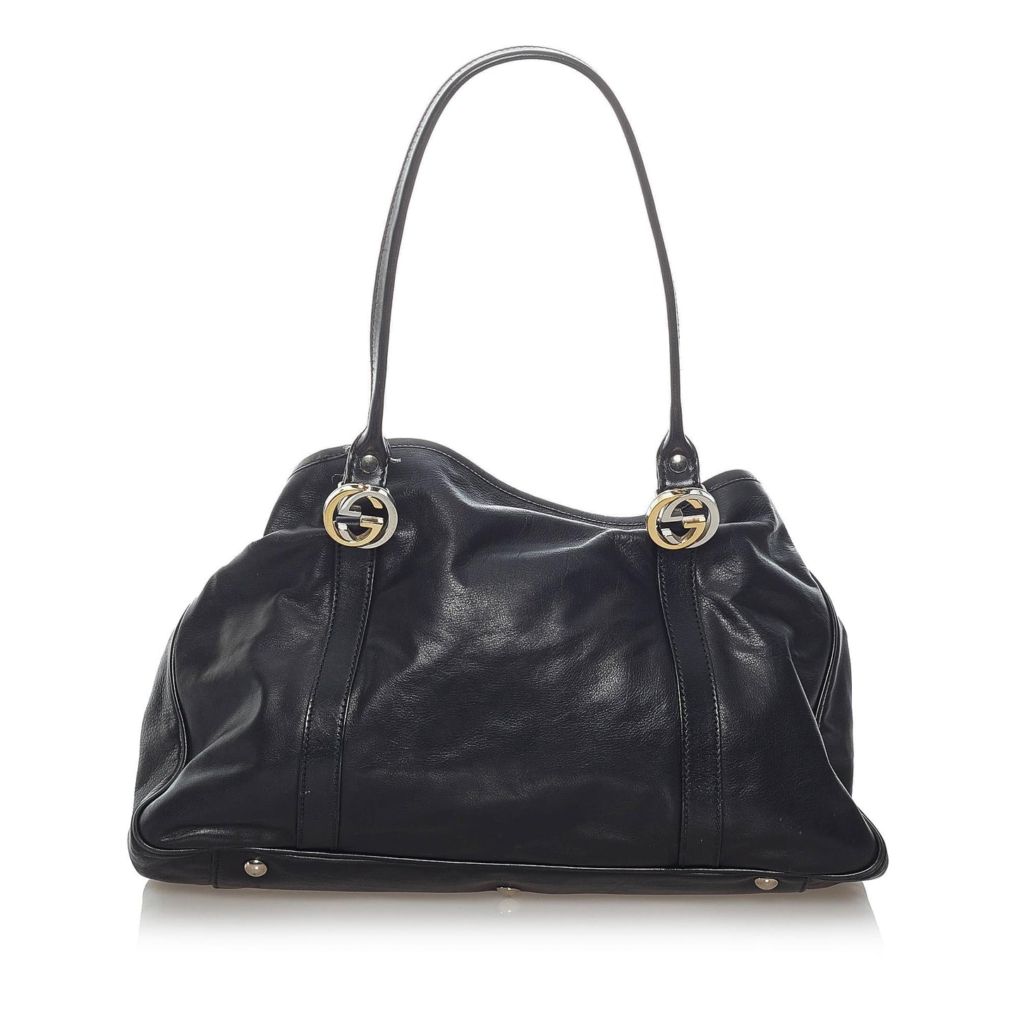 Gucci Twin SHG Leather Calf Black Tote Bag Bag Shg