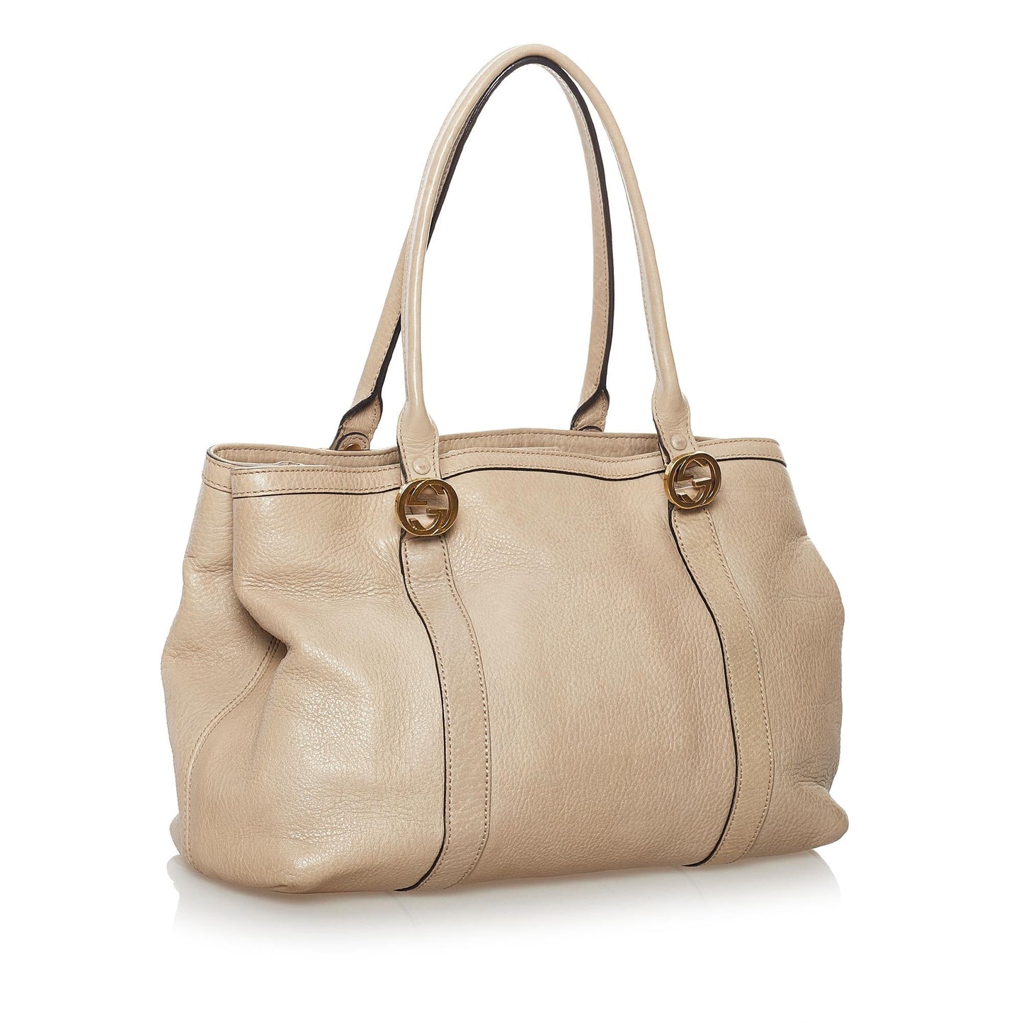 Gucci Twins SHG Leather Calf Brown Tote Bag
