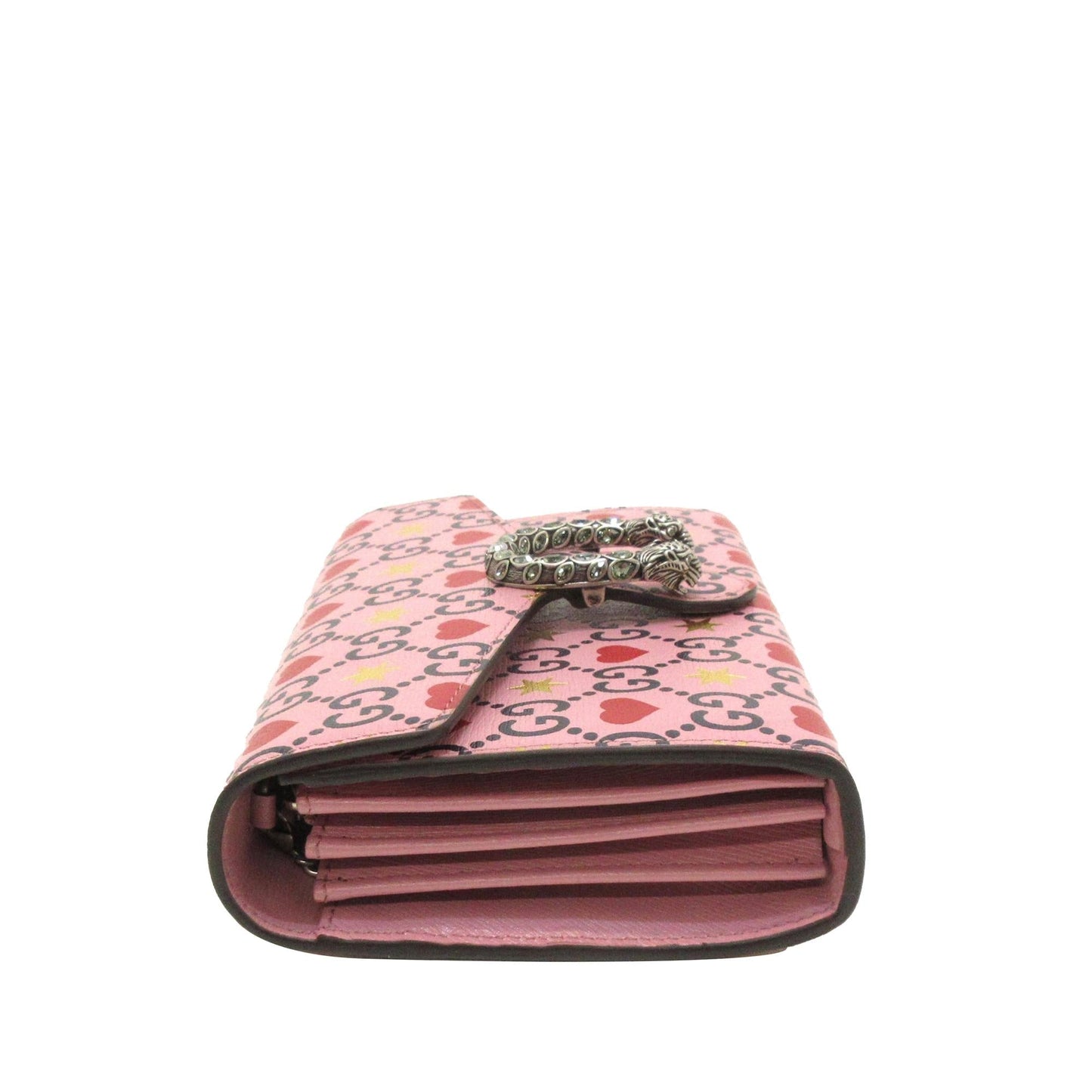 Gucci Valentine's Day Dionysus Wallet On Calf Pink Chain Crossbody Bag