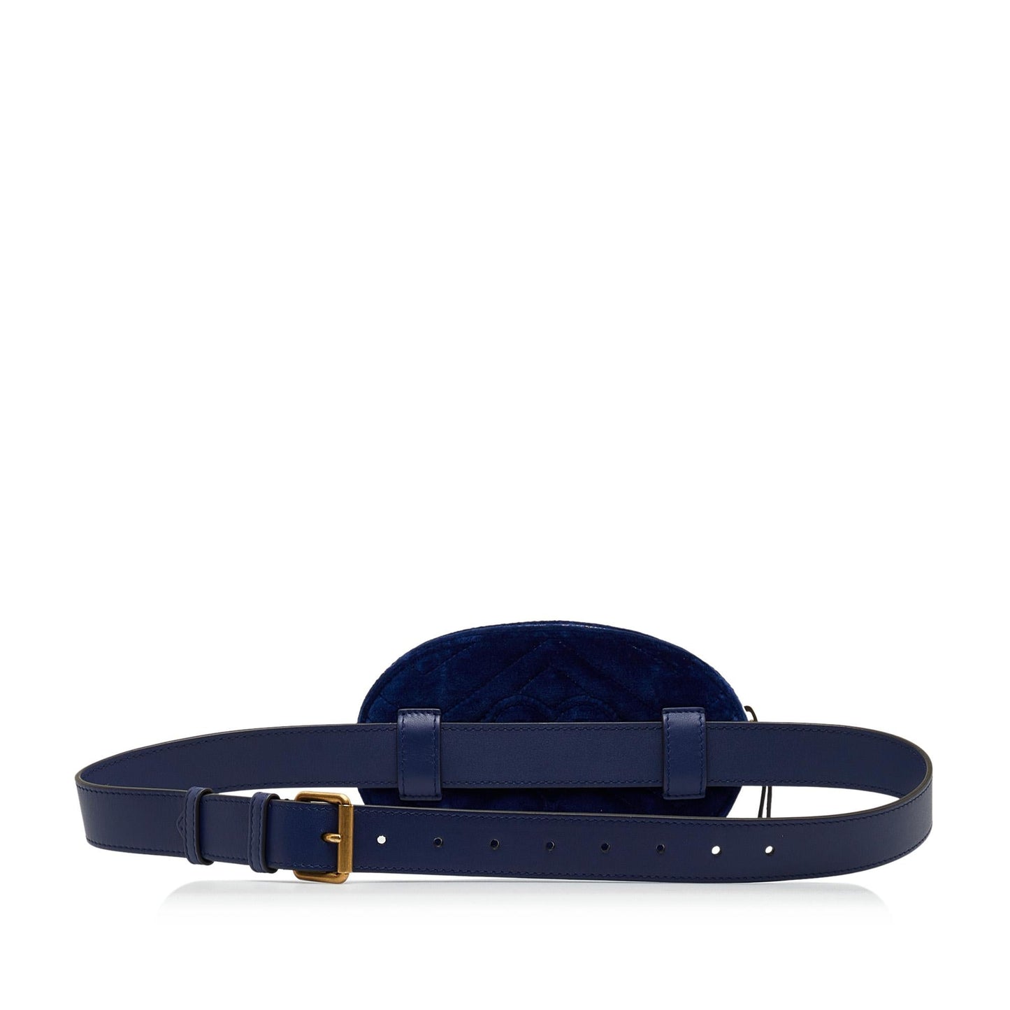 Gucci Velvet GG Marmont Belt SHG-0eluPi Matelasse Blue Accessory
