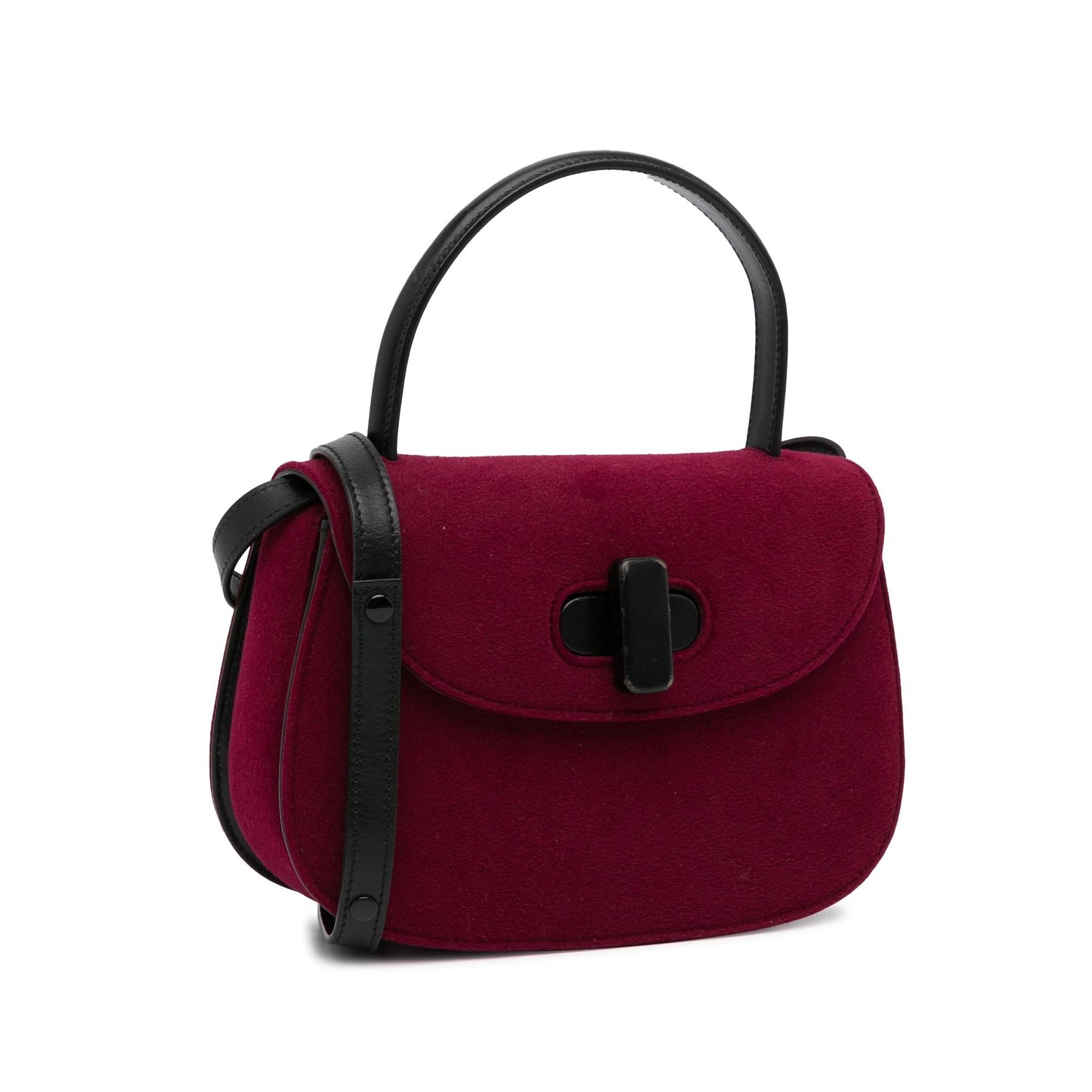 Gucci Velvet Twist Lock SHG-LqJTBE Red Satchel Bag
