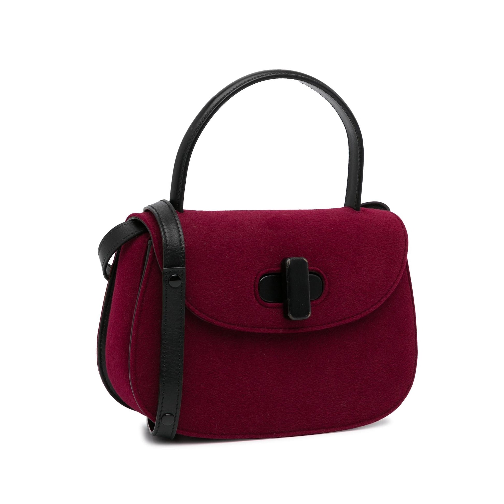 Gucci Velvet Twist Lock SHG-LqJTBE Red Satchel Bag