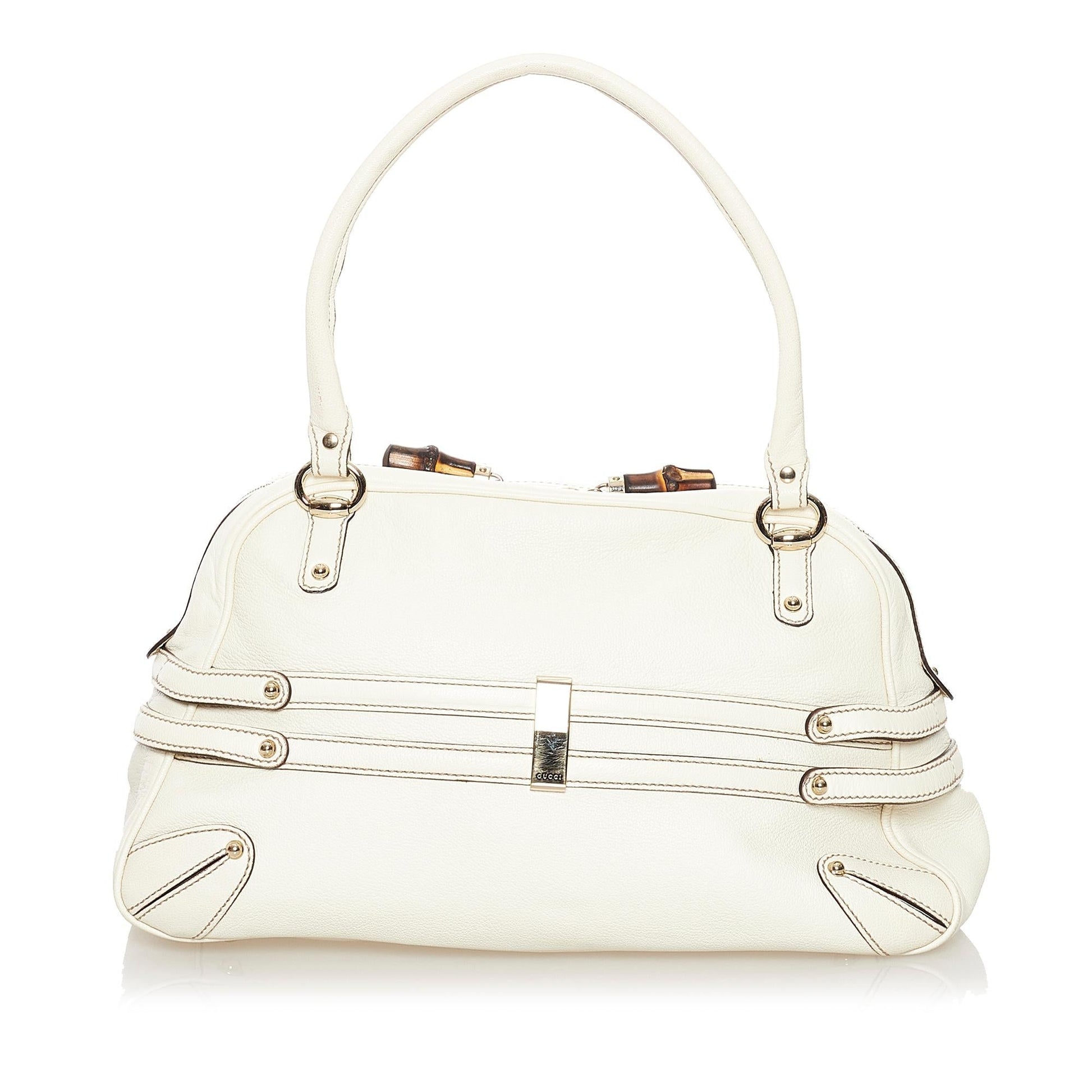 Gucci Wave SHG Leather Calf White Satchel Bag