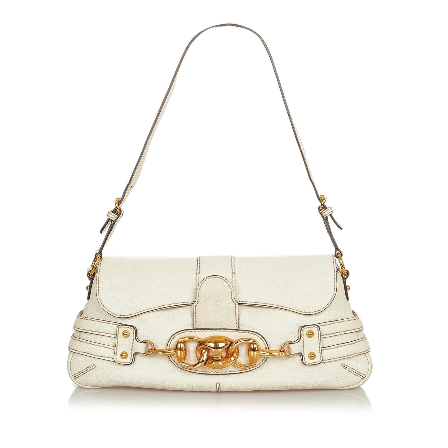 Gucci Wave SHG Leather Calf White Shoulder Bag Bag Shg