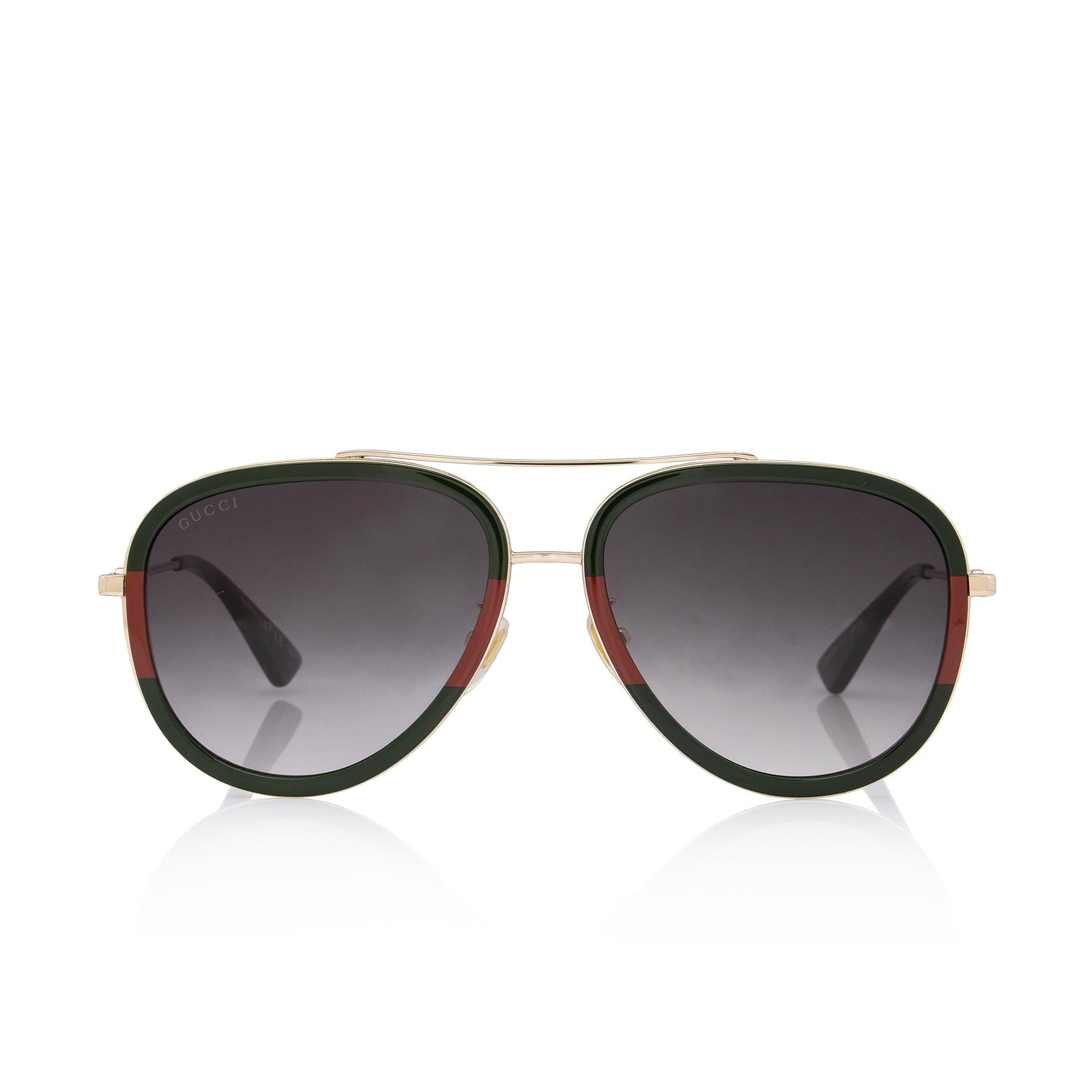 Gucci Web Aviator Sunglasses SHF-ednvd5 Red Green Gold Accessory