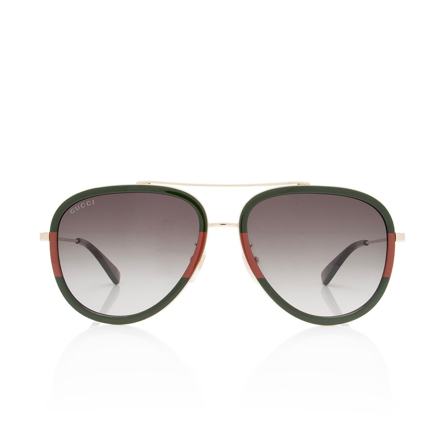 Gucci Web Aviator Sunglasses SHF-1XOzks Red Green Gold Accessory