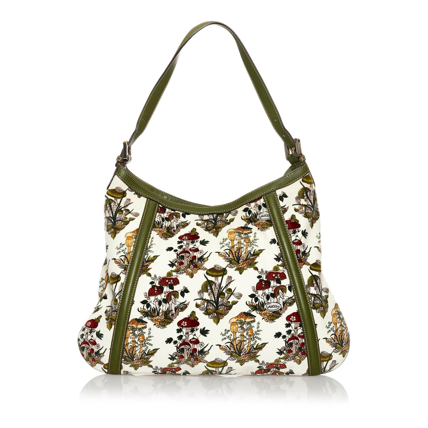 Gucci Web Britt Velvet SHG White Shoulder Bag
