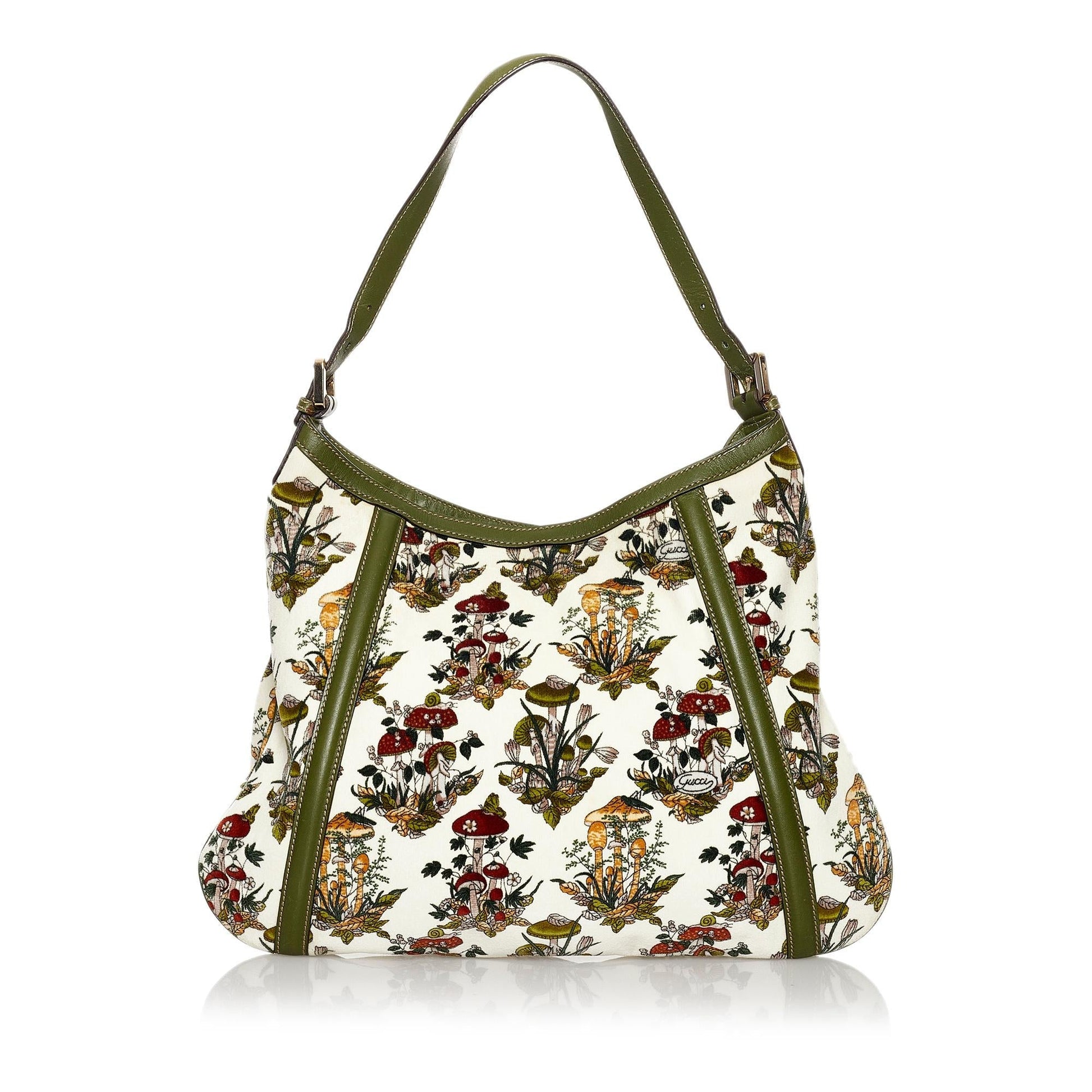 Gucci Web Britt Velvet SHG White Shoulder Bag